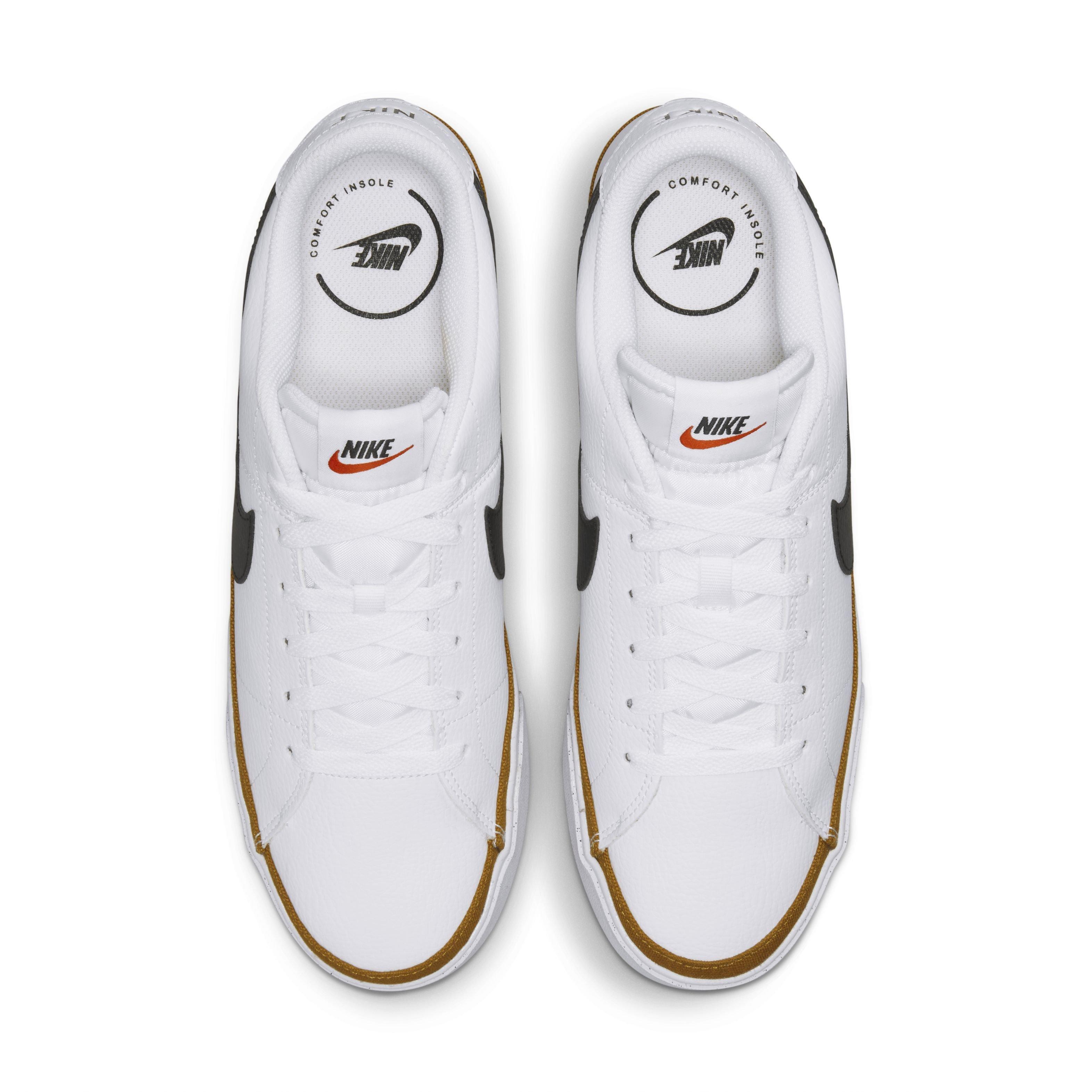Nike Court Legacy Grade School Boys' "White/Black/Desert Ochre" Shoe