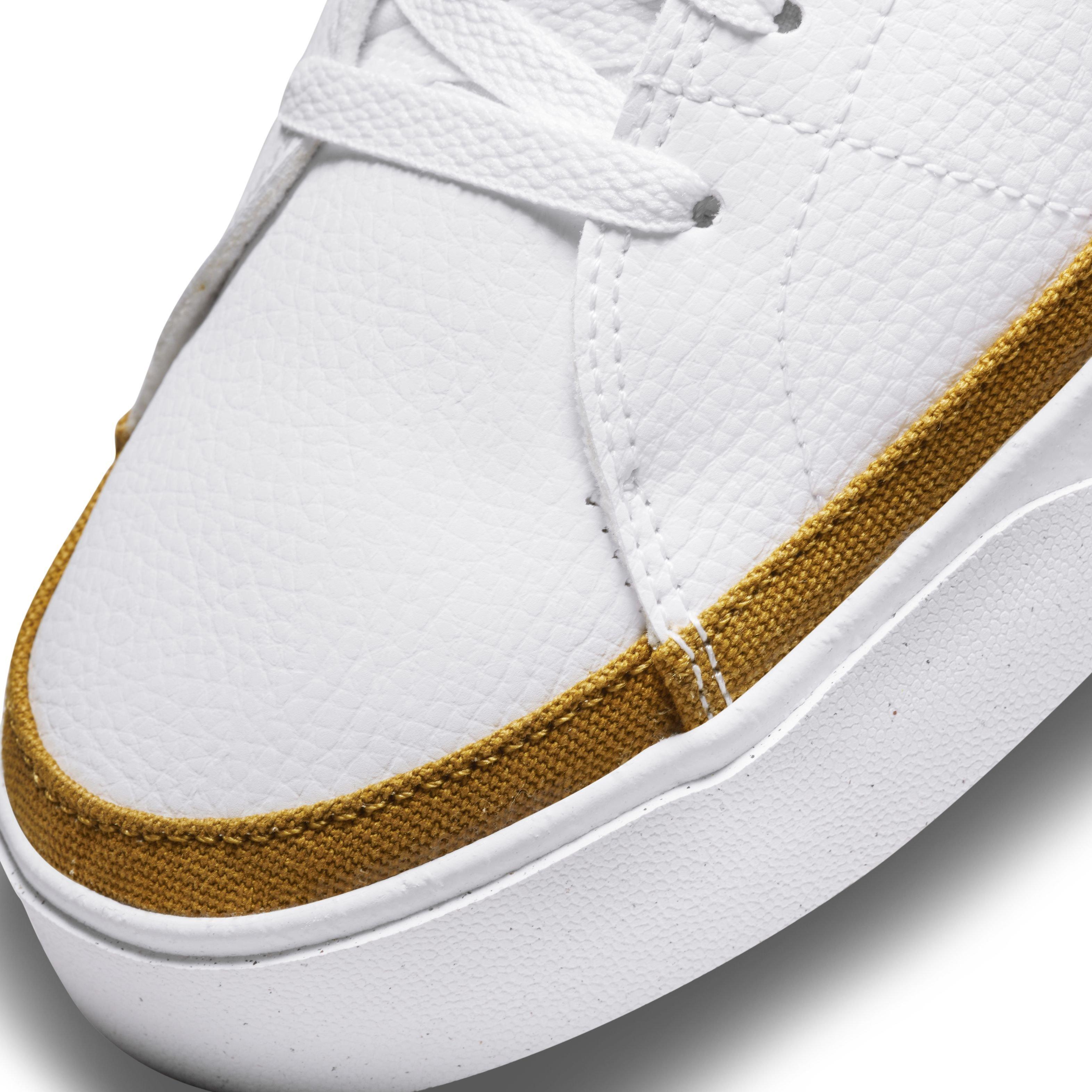Nike Court Legacy Grade School Boys' "White/Black/Desert Ochre" Shoe