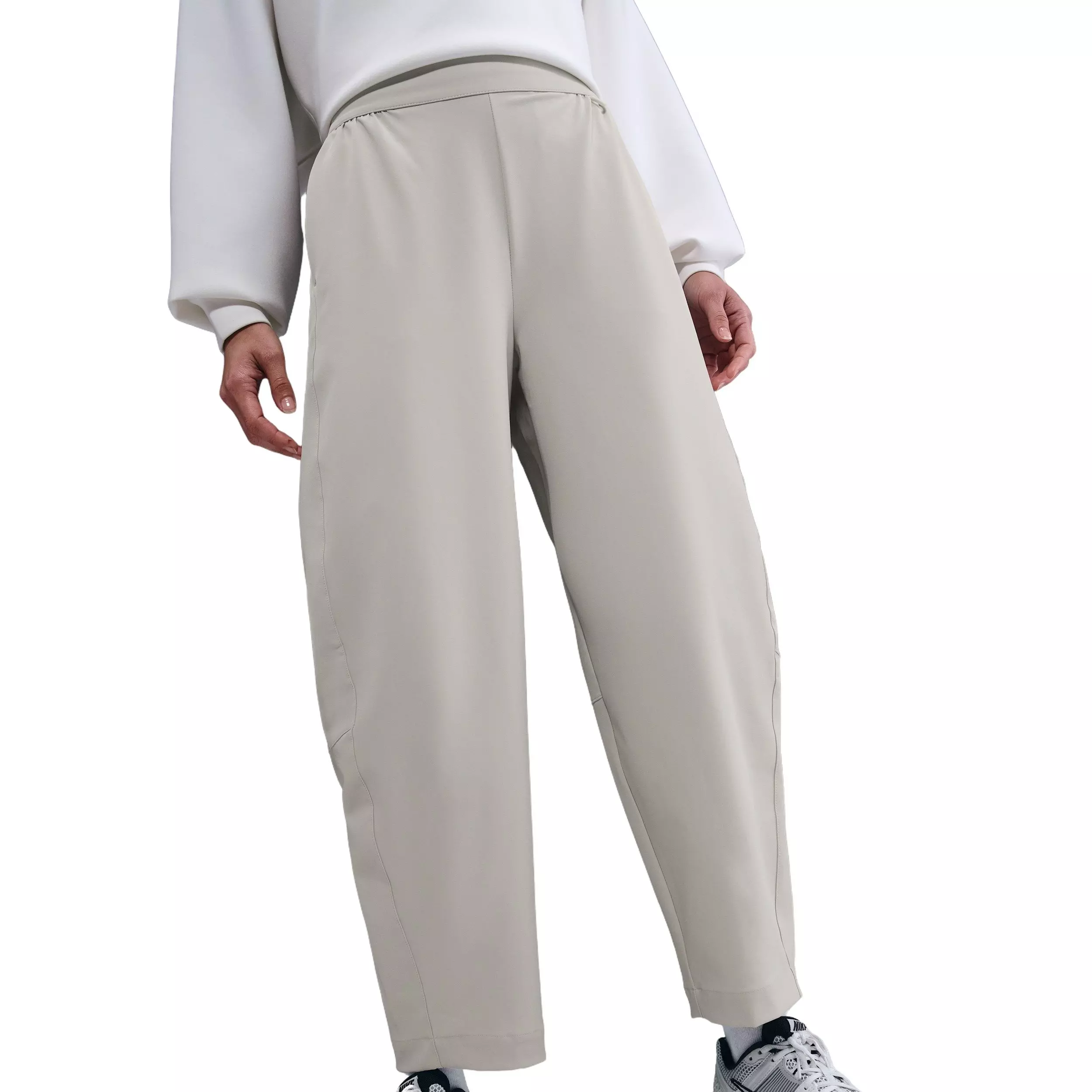 Nike Women's 24.7 PerfectStretch Dri-FIT High-Waisted Loose Barrel-Leg Pants - Brown - BROWN