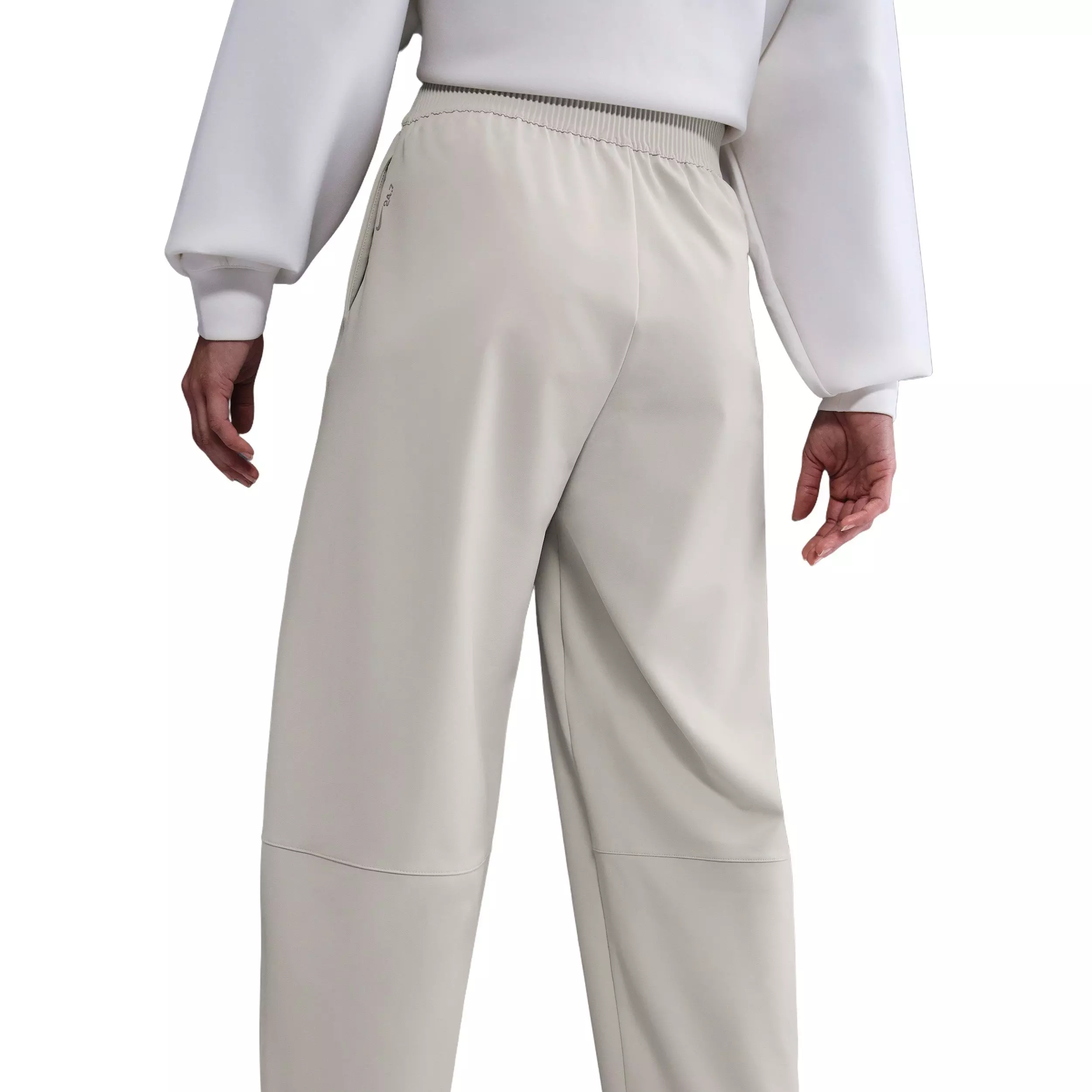 Nike Women's 24.7 PerfectStretch Dri-FIT High-Waisted Loose Barrel-Leg Pants -Brown - BROWN