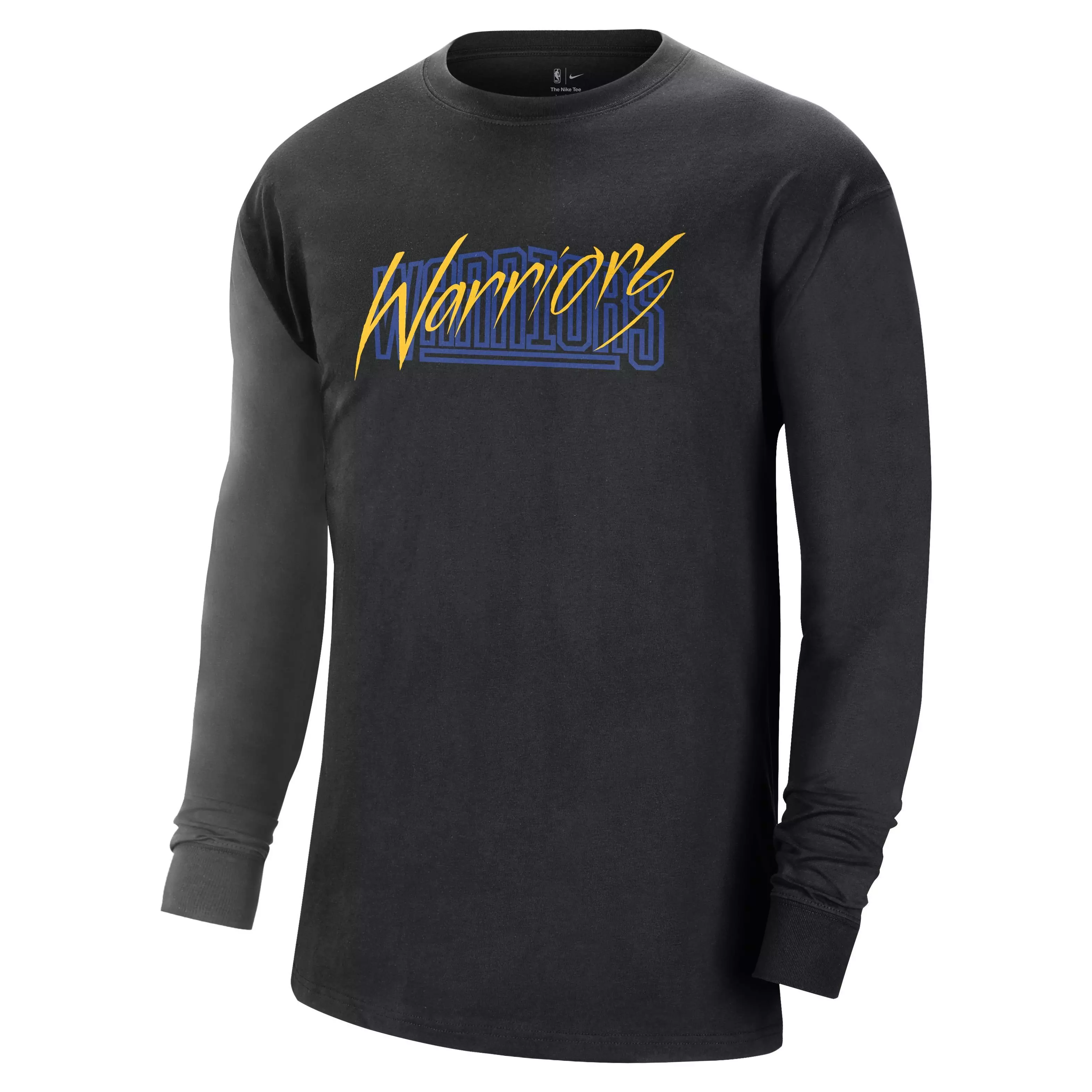 Nike Men's Golden State Warriors CTS VS NBA Long-Sleeve Max90 Shirt-Black - BLACK