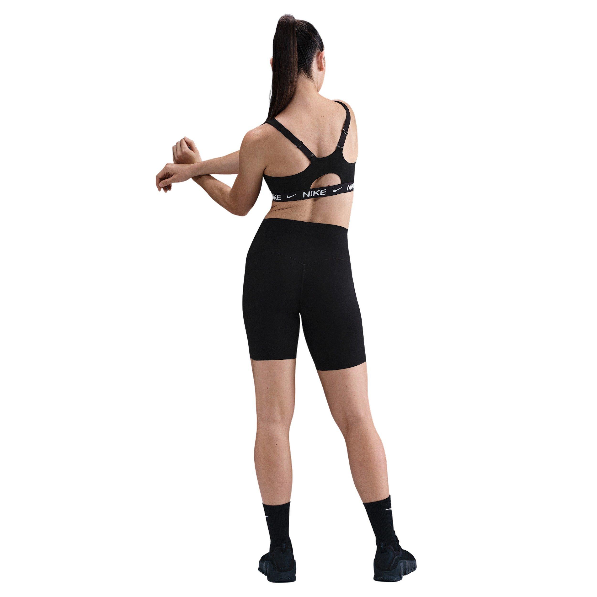 Nike Women's Indy High Support Padded Front-Zip Sports Bra -Black - BLACK Thumbnail View 5