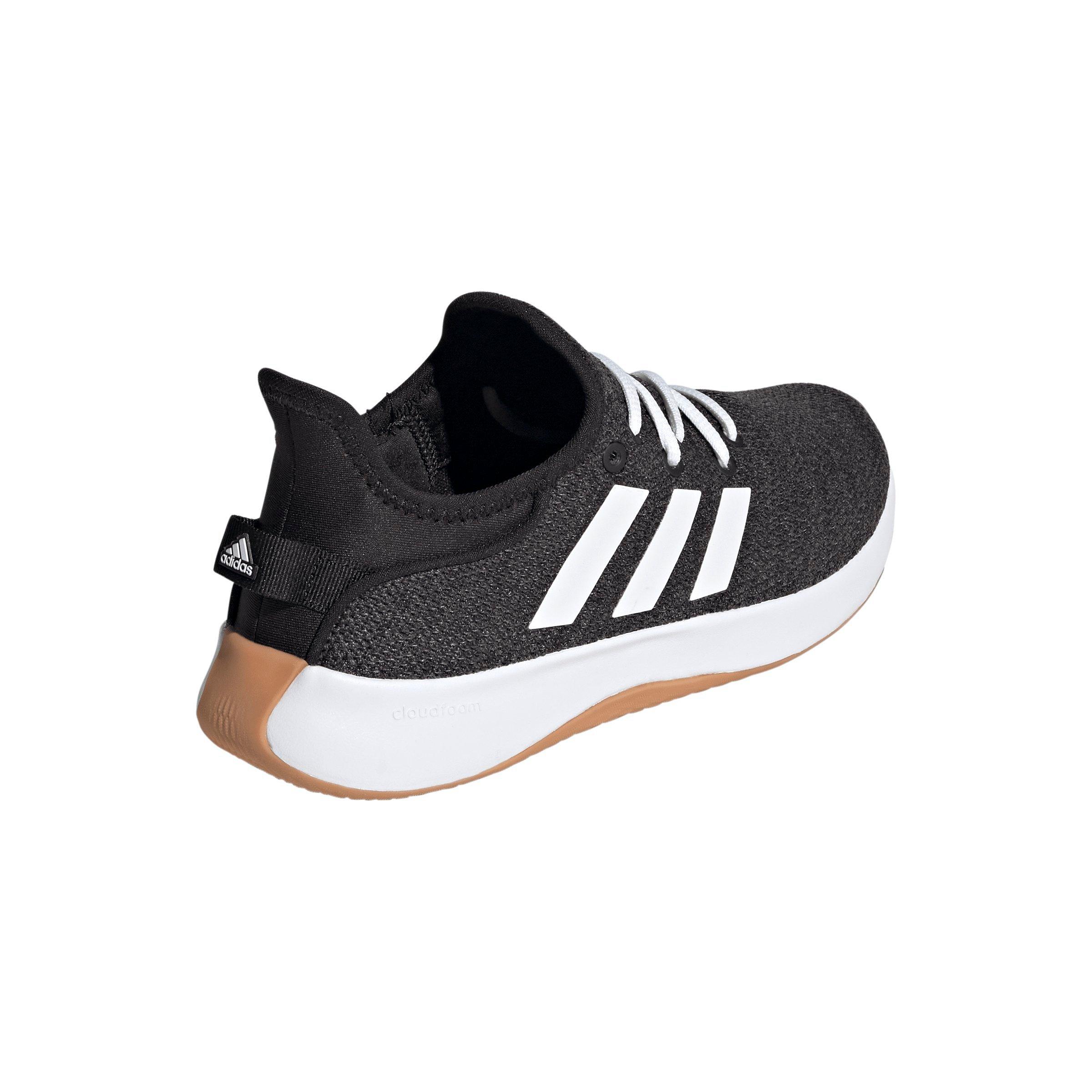 adidas Cloudfoam Pure "Core Black/Ftwr White/Grey Six" Women's Running Shoe - BLACK/WHITE/GREY Thumbnail View 4