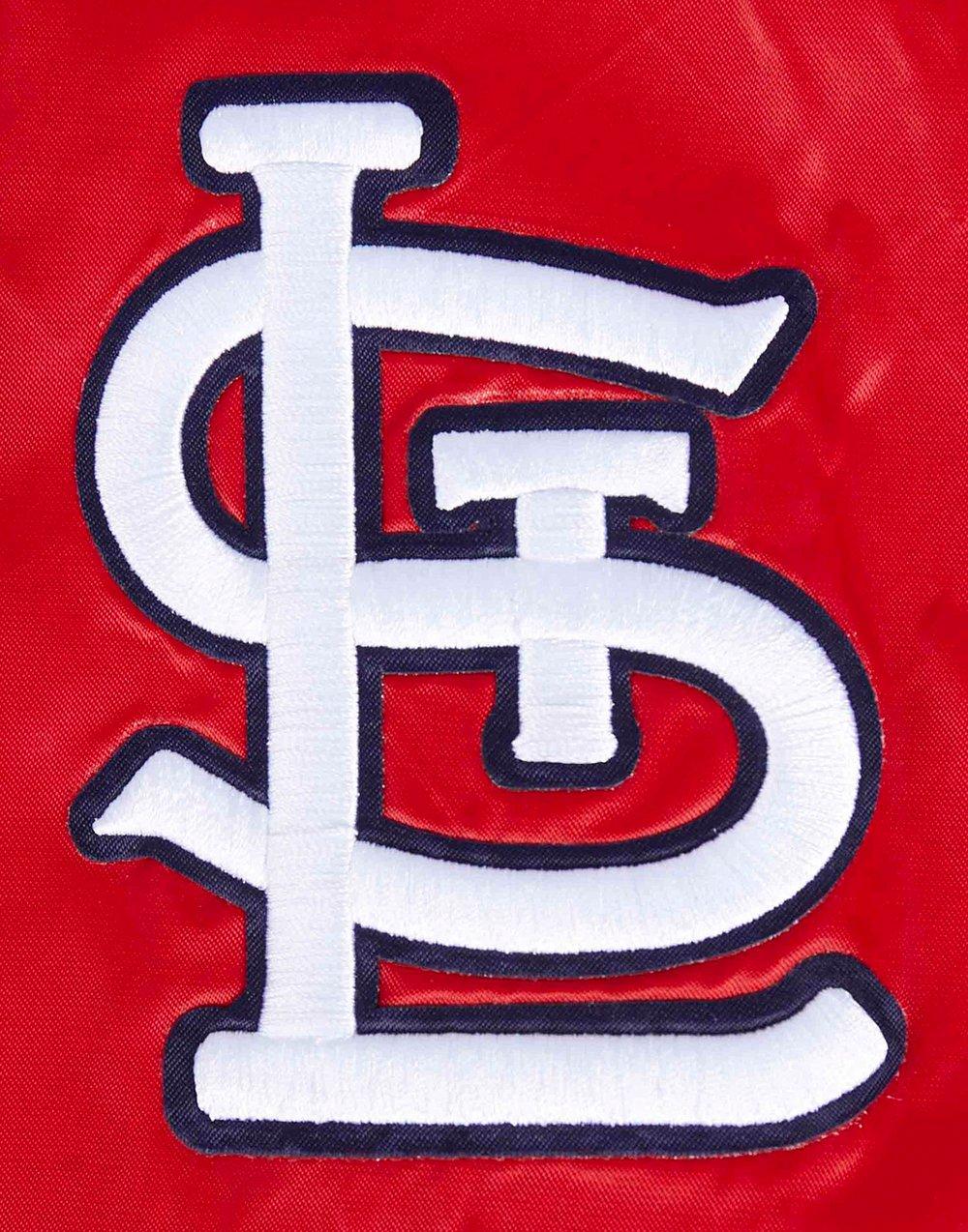 Pro Standard Men's MLB St. Louis Cardinals Mashup Rib Satin Jacket -Red/Navy - RED/NAVY Thumbnail View 7