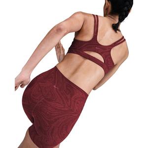 Nike Women's Zenvy Light-Support Padded Printed Sports Bra -Burgundy