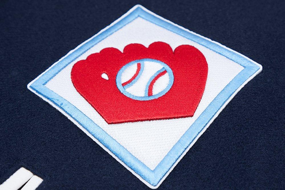 Pro Standard Men's MLB St. Louis Cardinals Mashup Rib Wool Varsity Jacket -Navy/Red/White - NAVY/RED/WHITE Thumbnail View 7