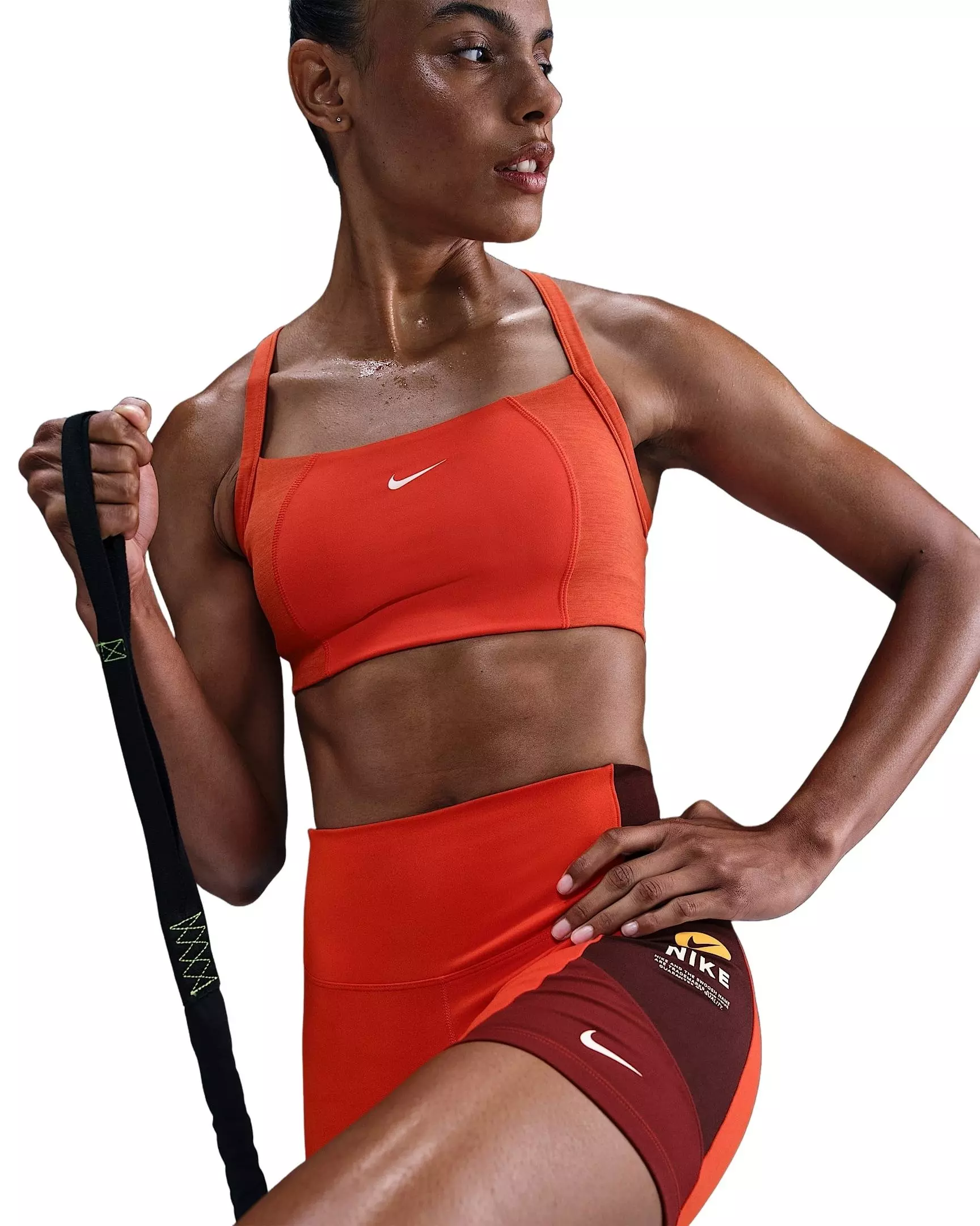 Nike Women's One Light-Support Padded Sports Bra -Red - RED