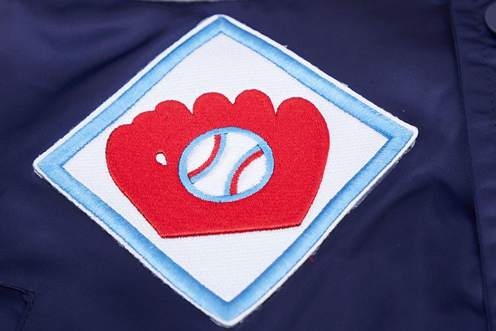 Pro Standard Men's MLB St. Louis Cardinals Retro Mashup Rib Satin Jacket - Navy/Red - RED/NAVY Thumbnail View 7