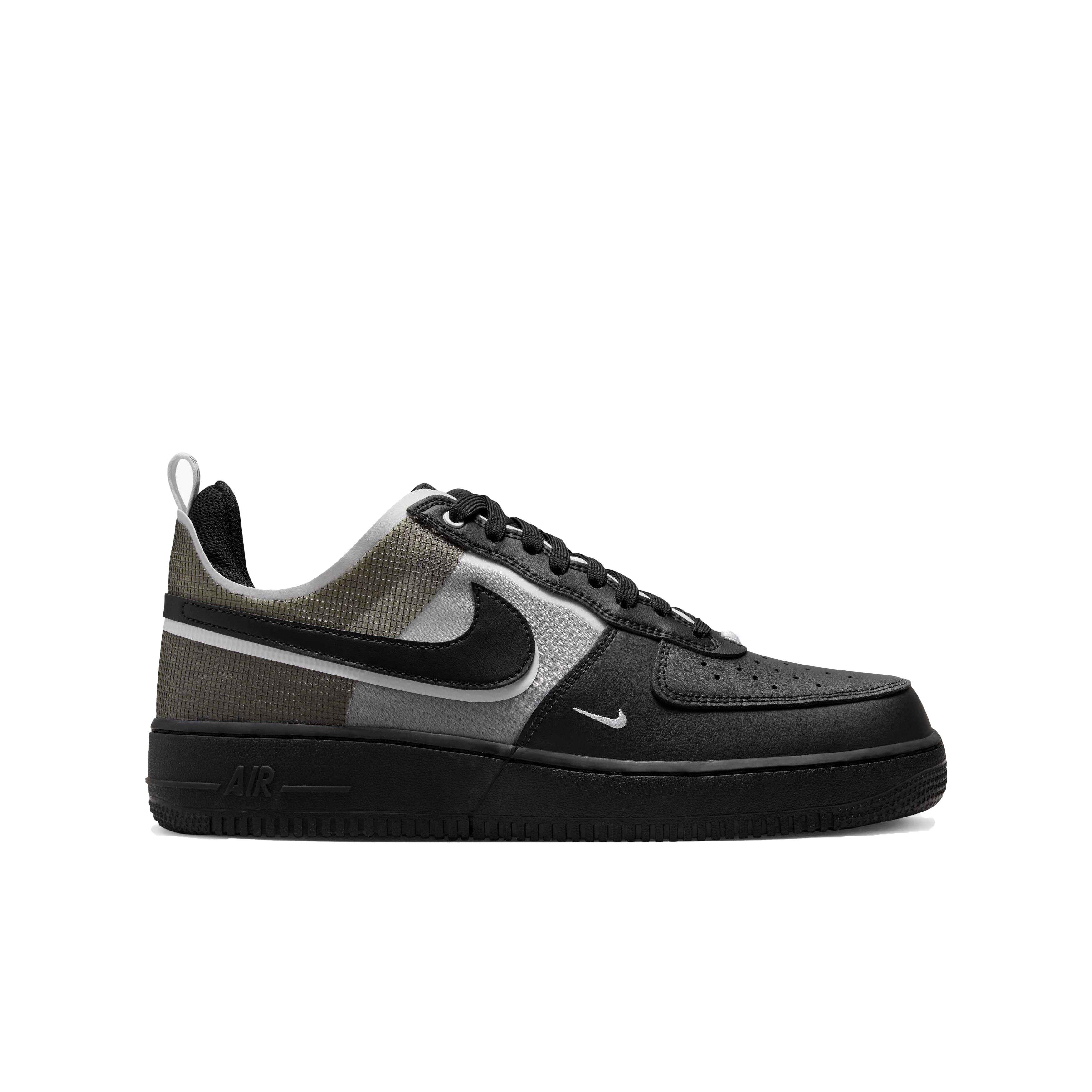 Nike Air Force 1 Black/University Red Grade School Boys' Shoe - Hibbett