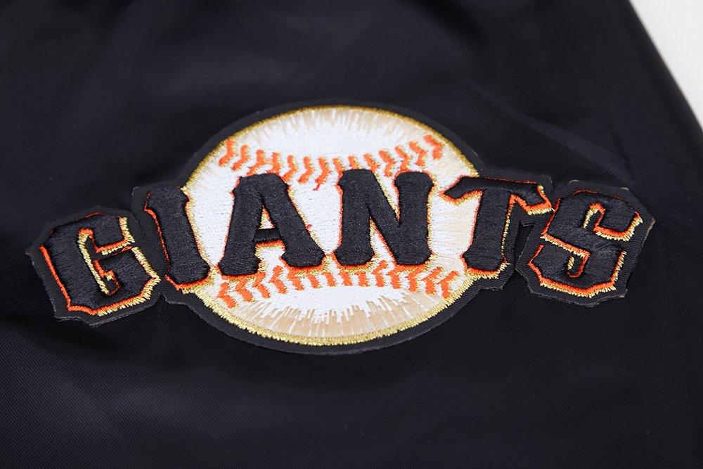 Pro Standard Men's MLB San Francisco Giants Mashup Rib Satin Jacket - Black/Orange - BLACK/ORANGE Thumbnail View 9