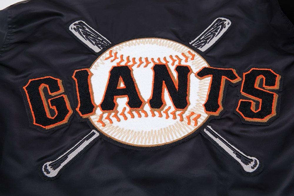 Pro Standard Men's MLB San Francisco Giants Mashup Rib Satin Jacket - Black/Orange - BLACK/ORANGE Thumbnail View 10