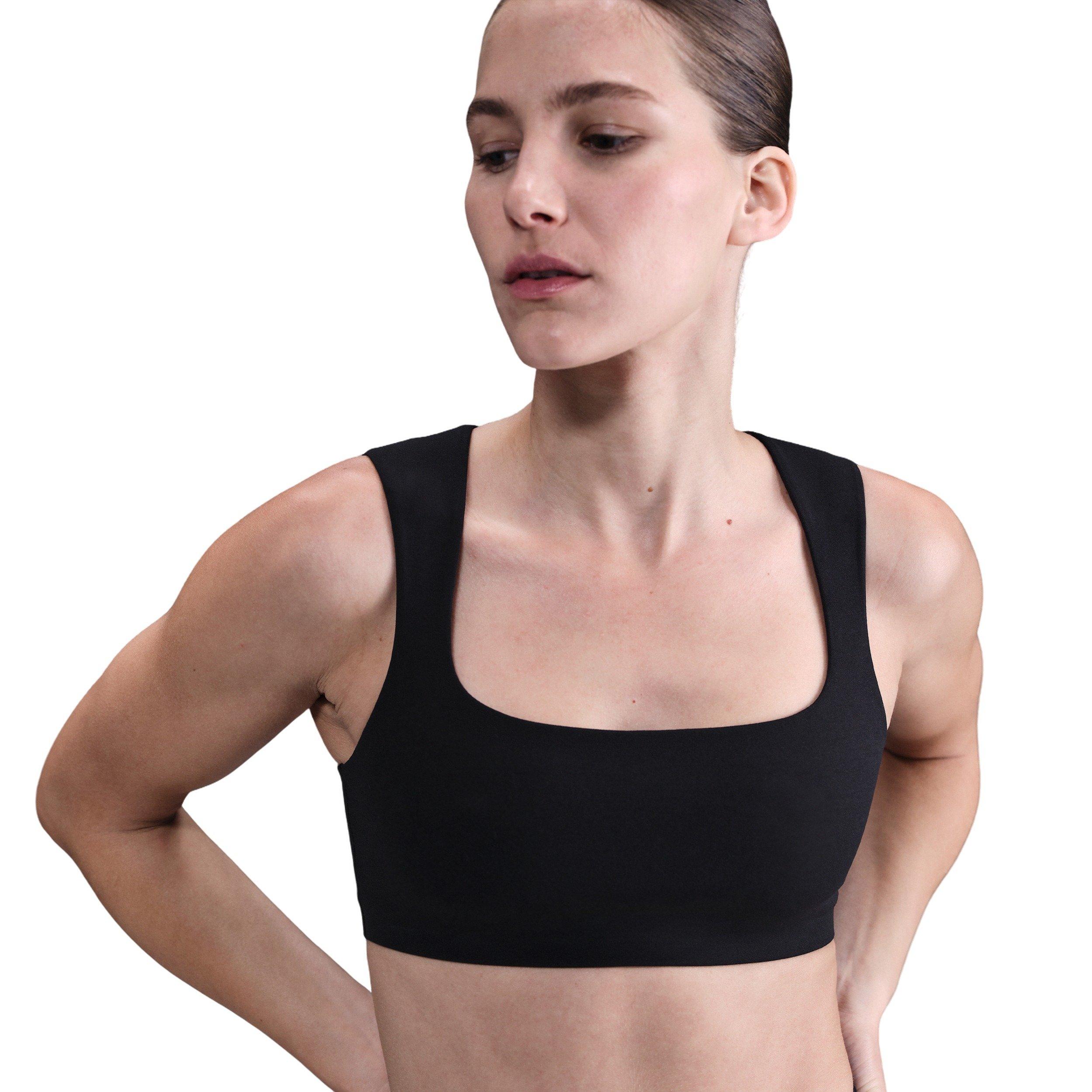 Nike Women's Zenvy Light-Support Lightly Lined Sports Bra -Black - BLACK Thumbnail View 1