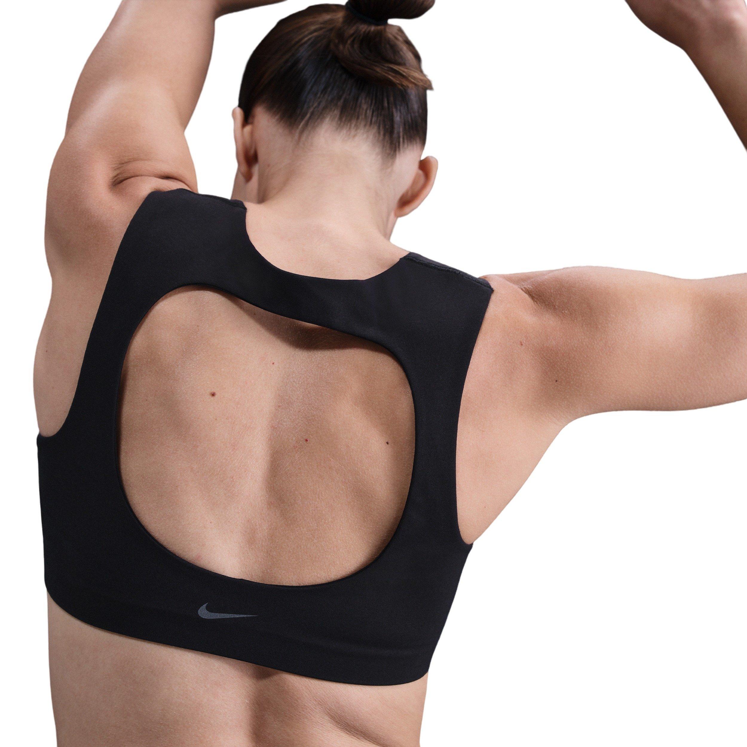 Nike Women's Zenvy Light-Support Lightly Lined Sports Bra -Black - BLACK Thumbnail View 2