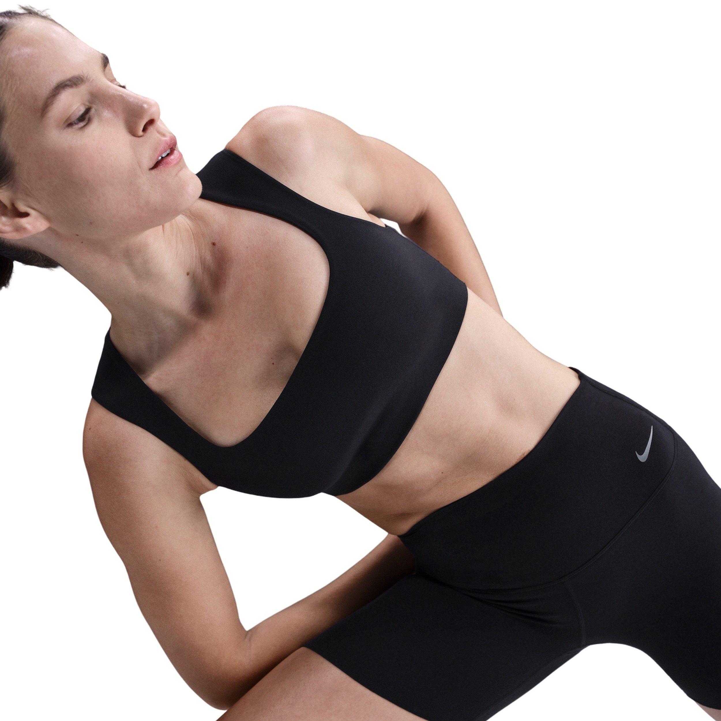 Nike Women's Zenvy Light-Support Lightly Lined Sports Bra - Black - BLACK Thumbnail View 3