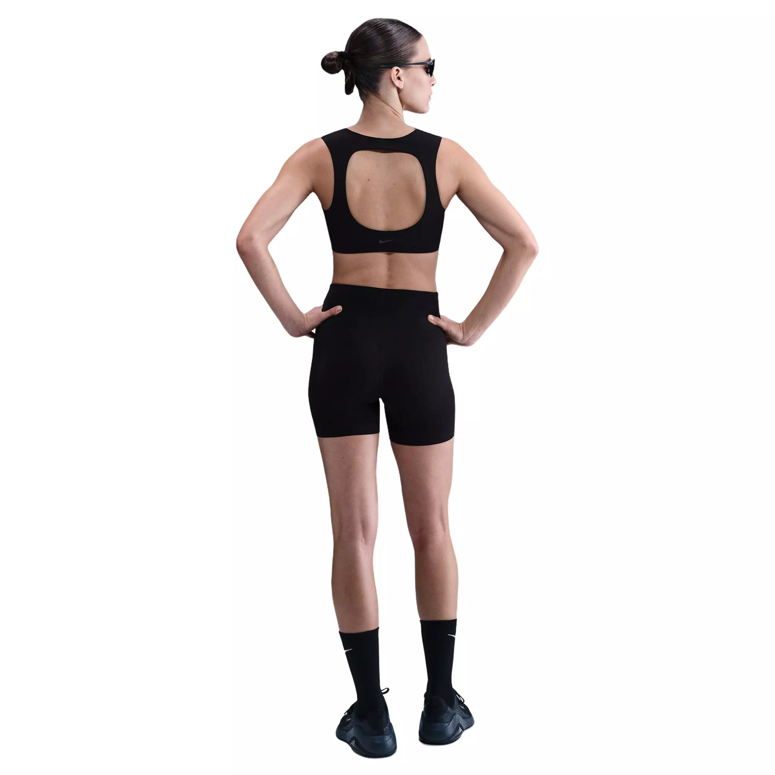 Nike Women's Zenvy Light-Support Lightly Lined Sports Bra -Black - BLACK