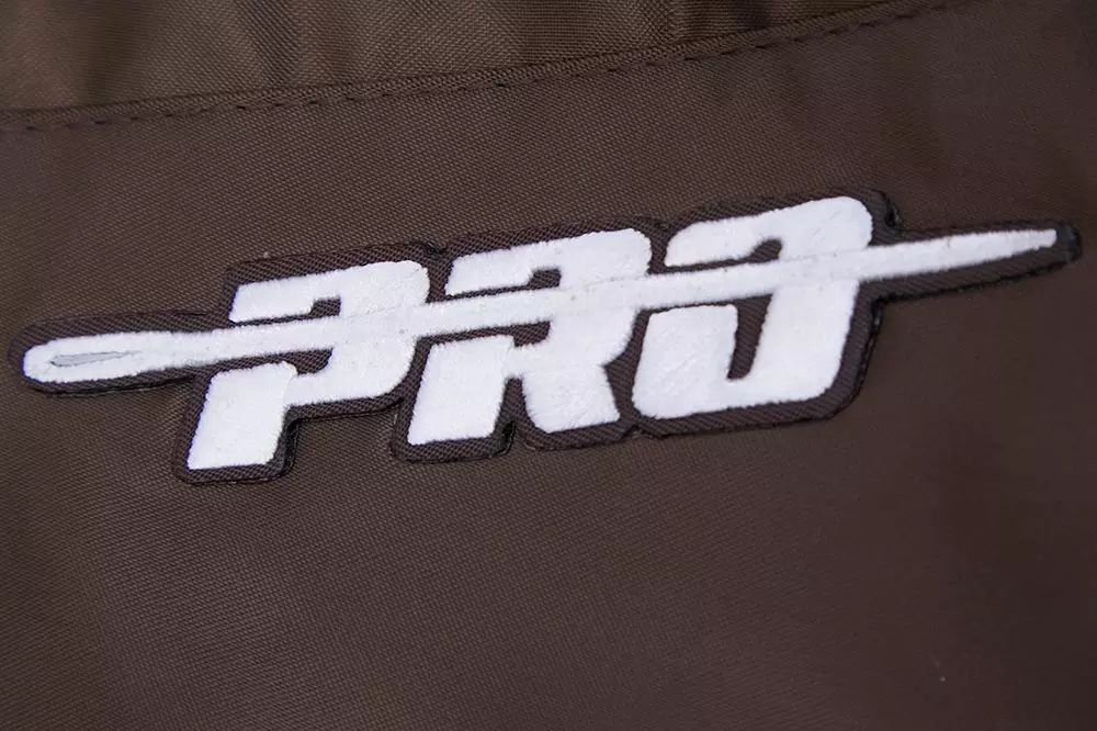 Pro Standard Men's MLB San Diego Padres Mashup Rib Satin Jacket -Brown - BROWN