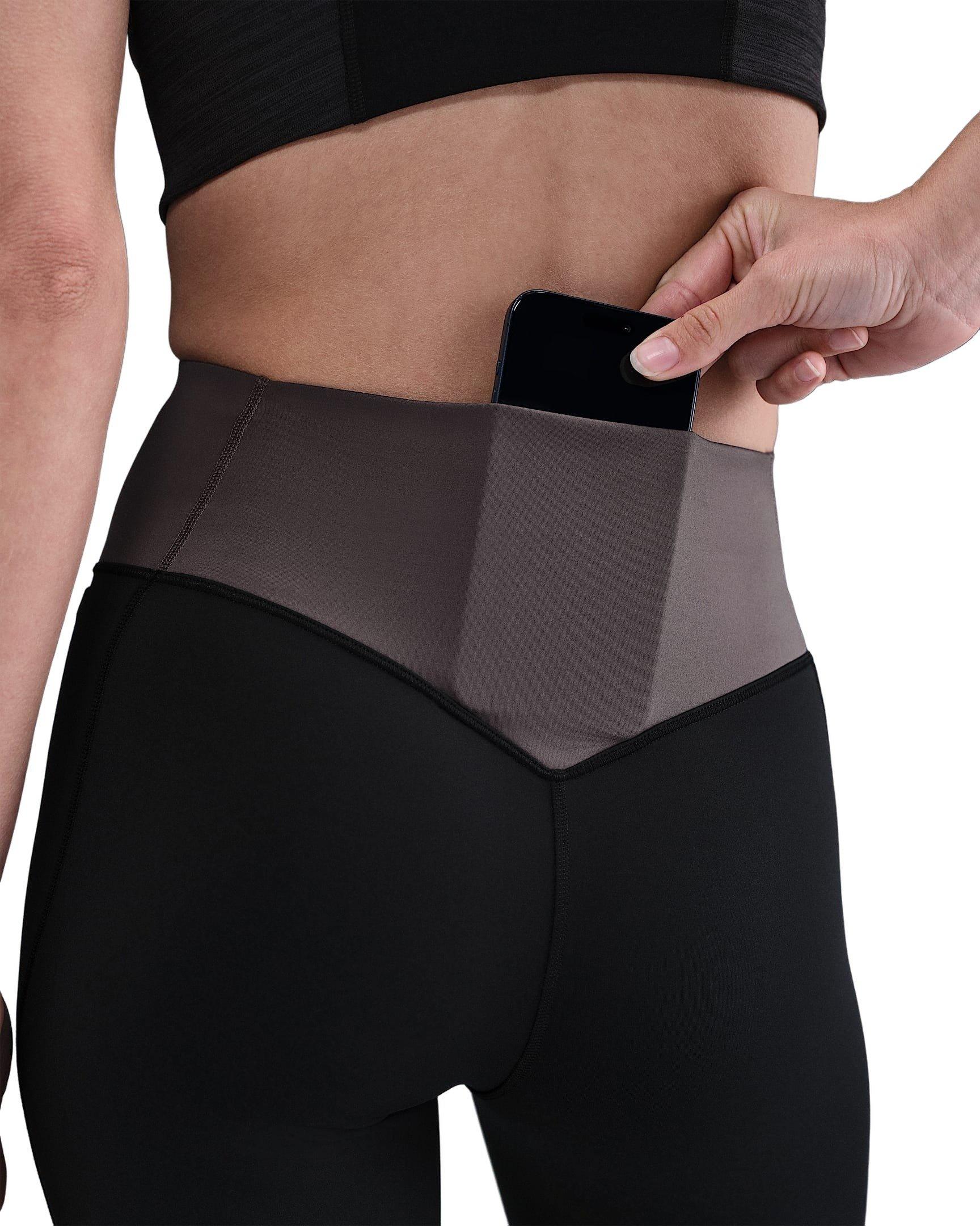 Nike Women's Universa Med-Support High-Waisted 7/8 Leggings w/Pockets -Black - BLACK Thumbnail View 4