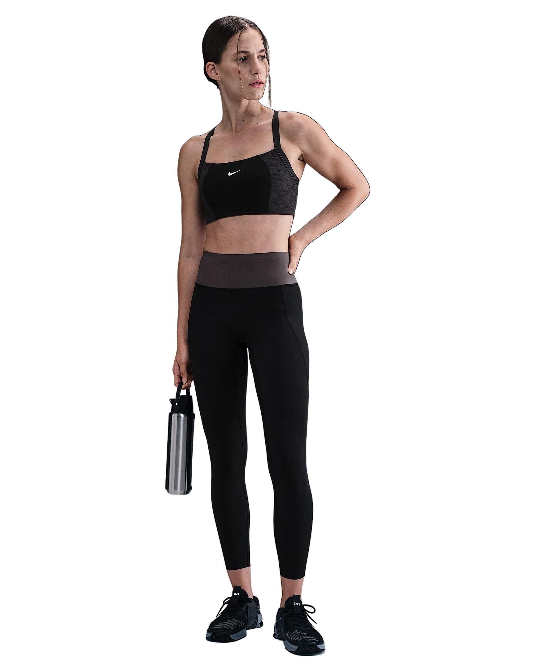 Nike Women's Universa Med-Support High-Waisted 7/8 Leggings w/Pockets -Black - BLACK Thumbnail View 5