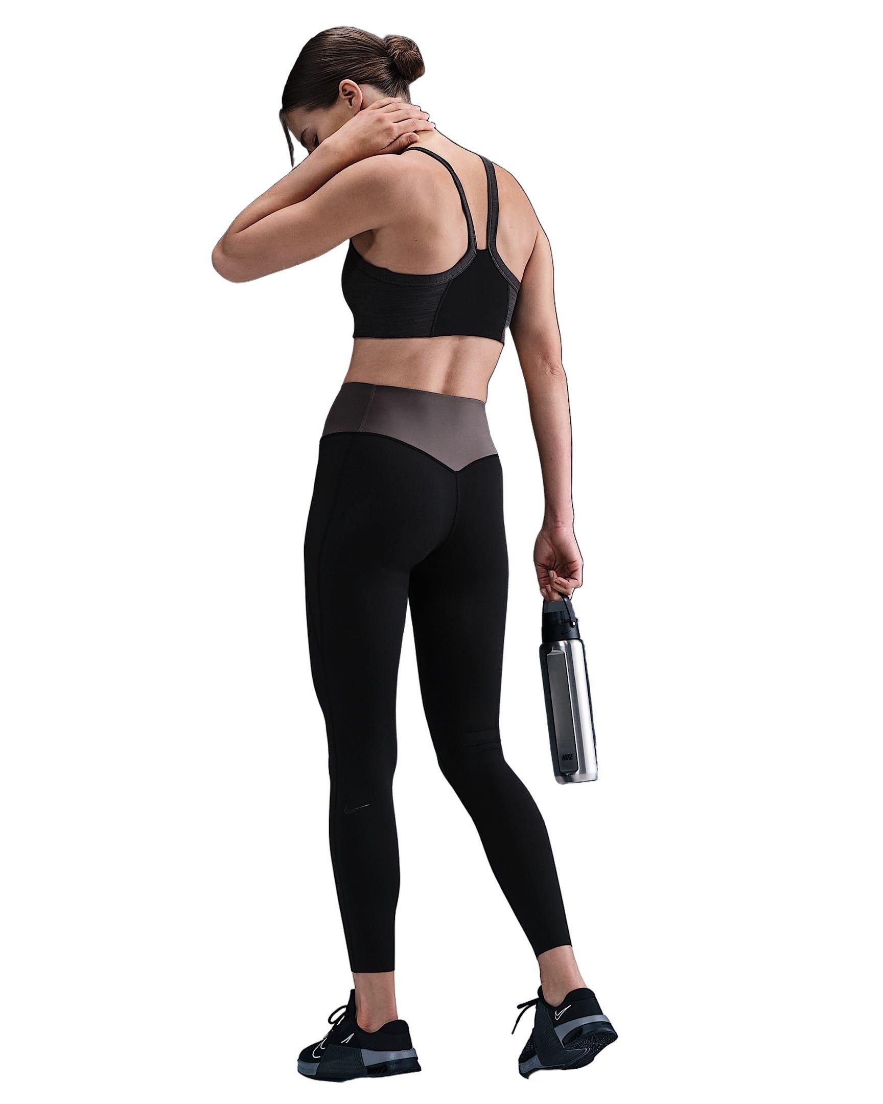 Nike Women's Universa Med-Support High-Waisted 7/8 Leggings w/Pockets -Black - BLACK Thumbnail View 6