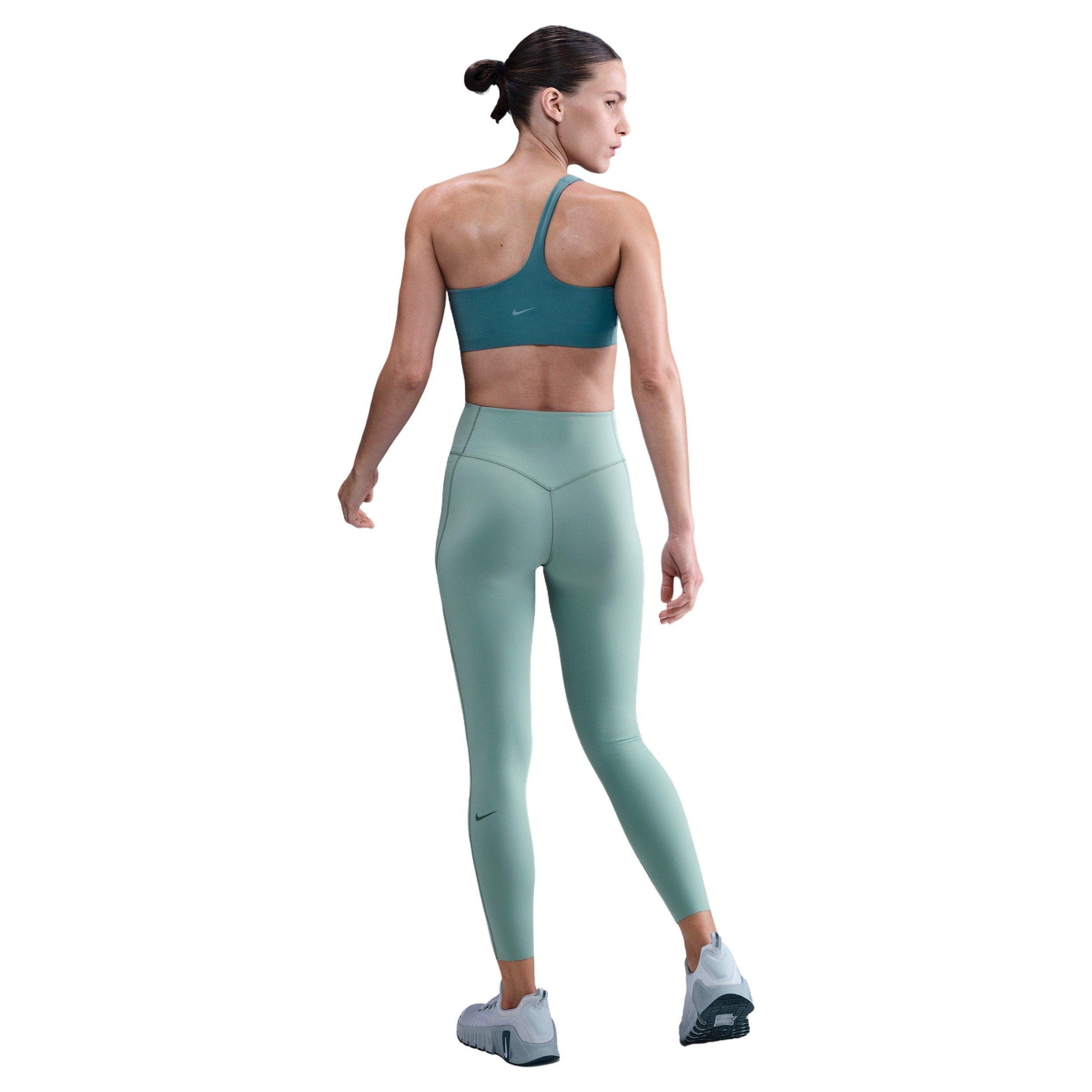 Nike Women's Universa Med-Support High-Waisted 7/8 Leggings w/Pockets - Green - GREEN Thumbnail View 4