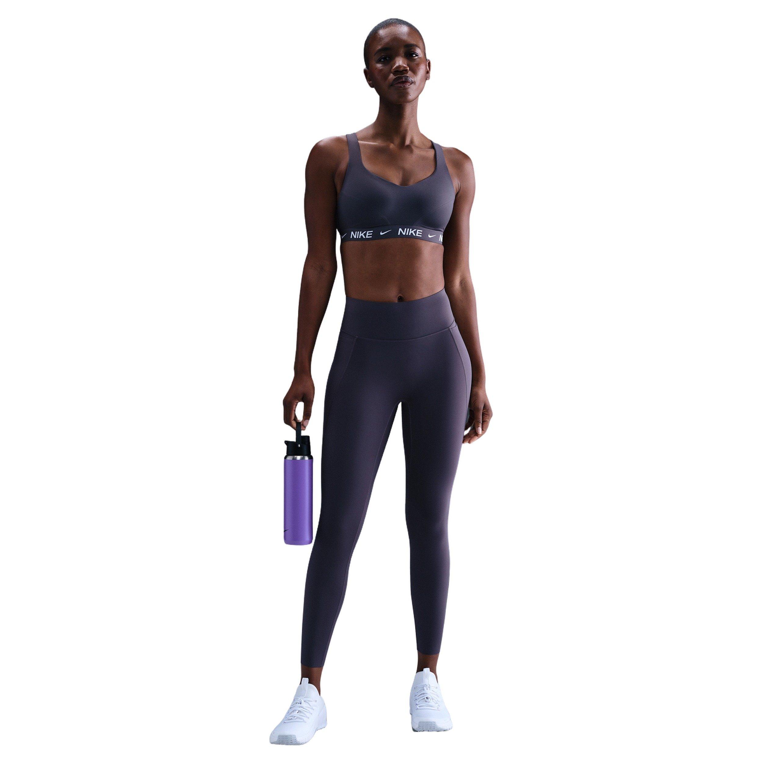 Nike Women's Universa Med-Support High-Waisted 7/8 Leggings w/Pockets -Grey - GREY Thumbnail View 3