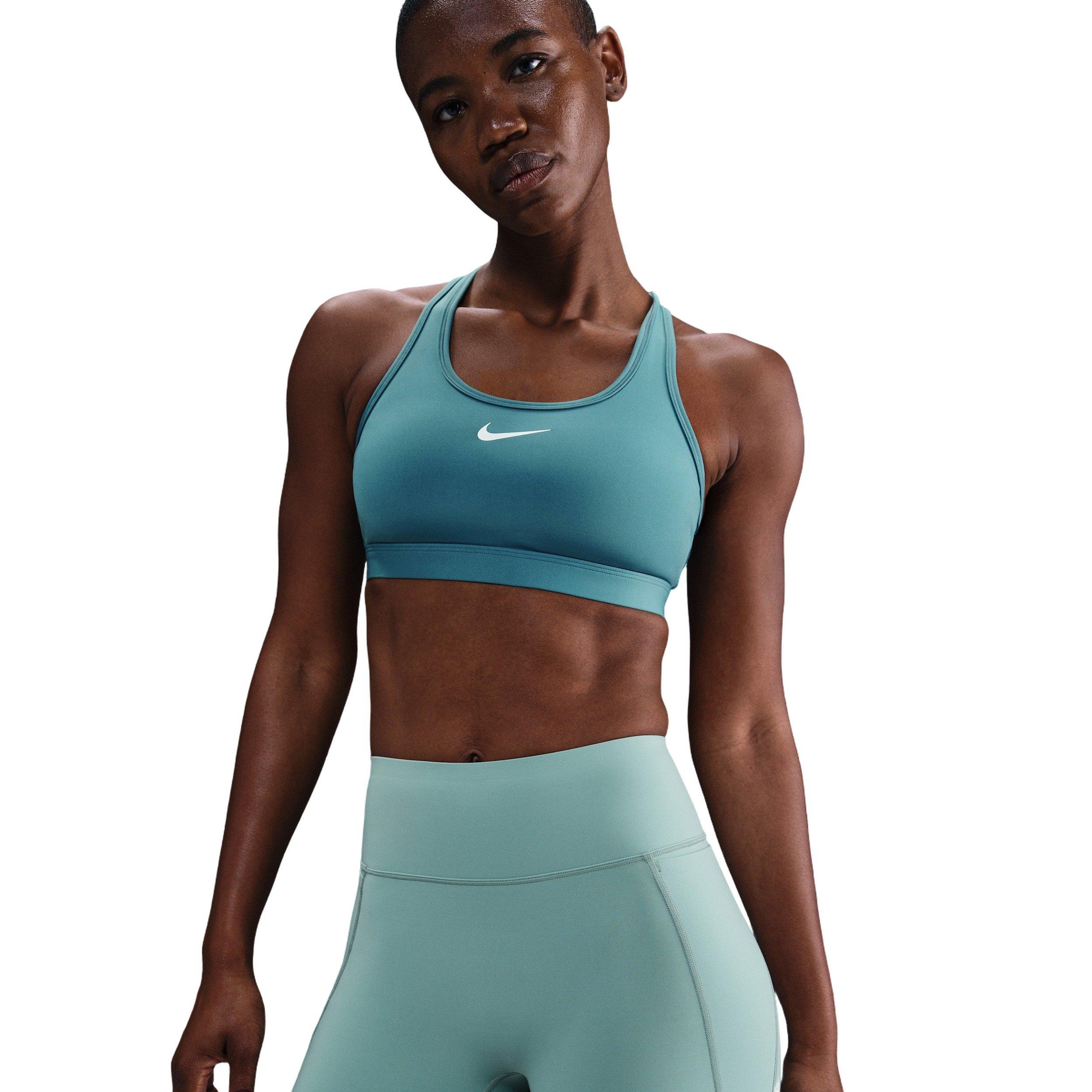 Nike Women's Universa Med-Support High-waisted 5" Biker Shorts w/Pockets -Green - GREEN Thumbnail View 3