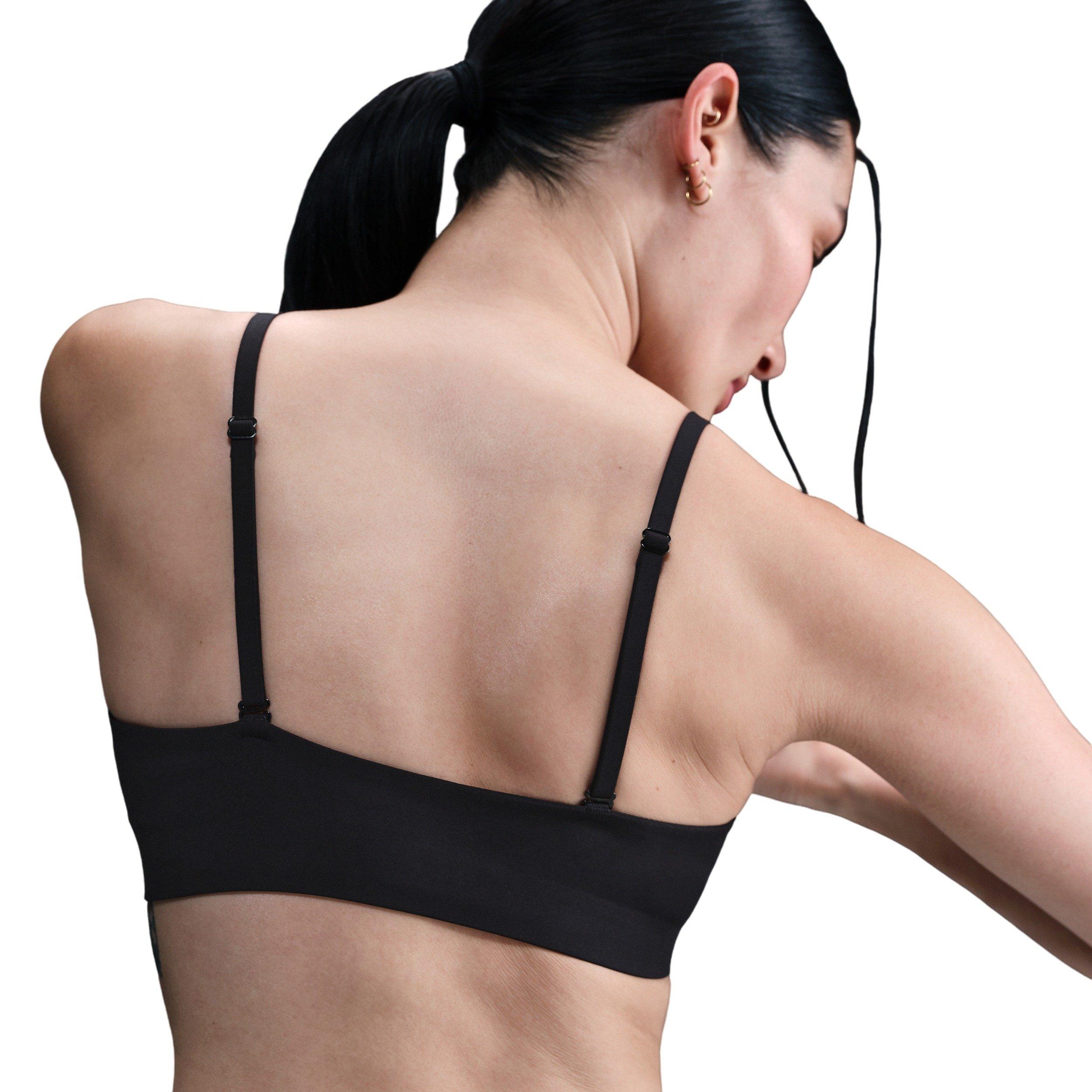 Nike Women's Form Light-Support Non-Padded Triangle Sports Bra -Black - BLACK Thumbnail View 2