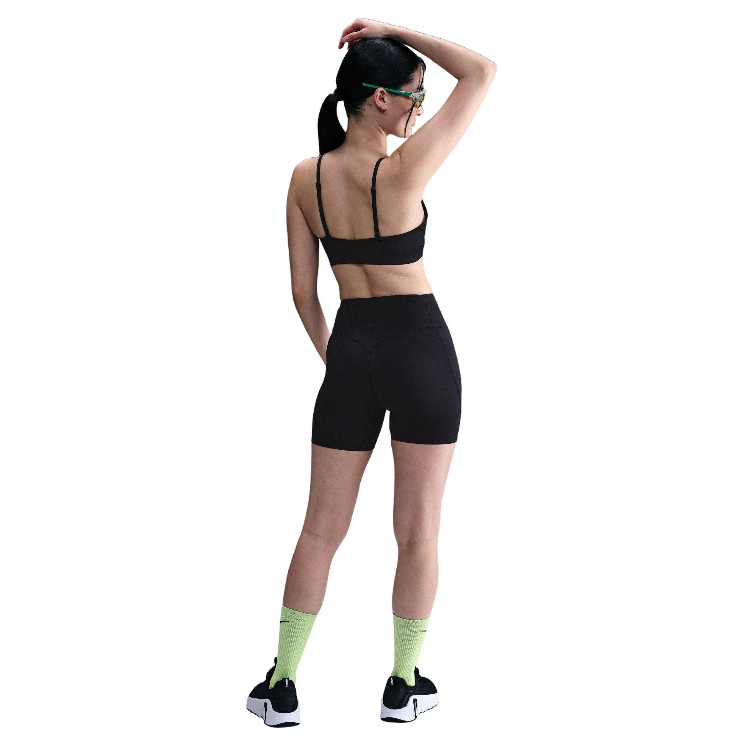 Nike Women's Form Light-Support Non-Padded Triangle Sports Bra -Black - BLACK Thumbnail View 5