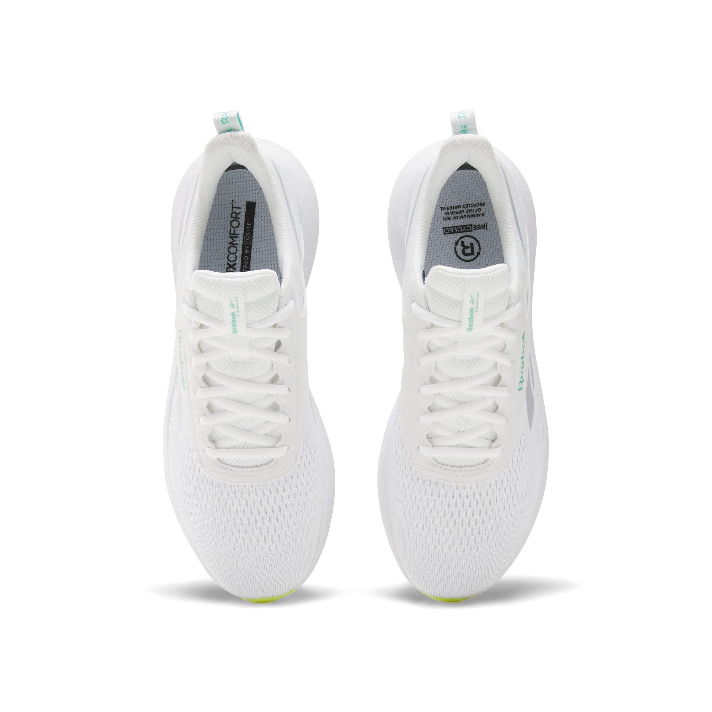 Reebok DMX Comfort+ "White/Grey 1/Digital Lime" Unisex Walking Shoe - WHITE/GREY/LIME Thumbnail View 4