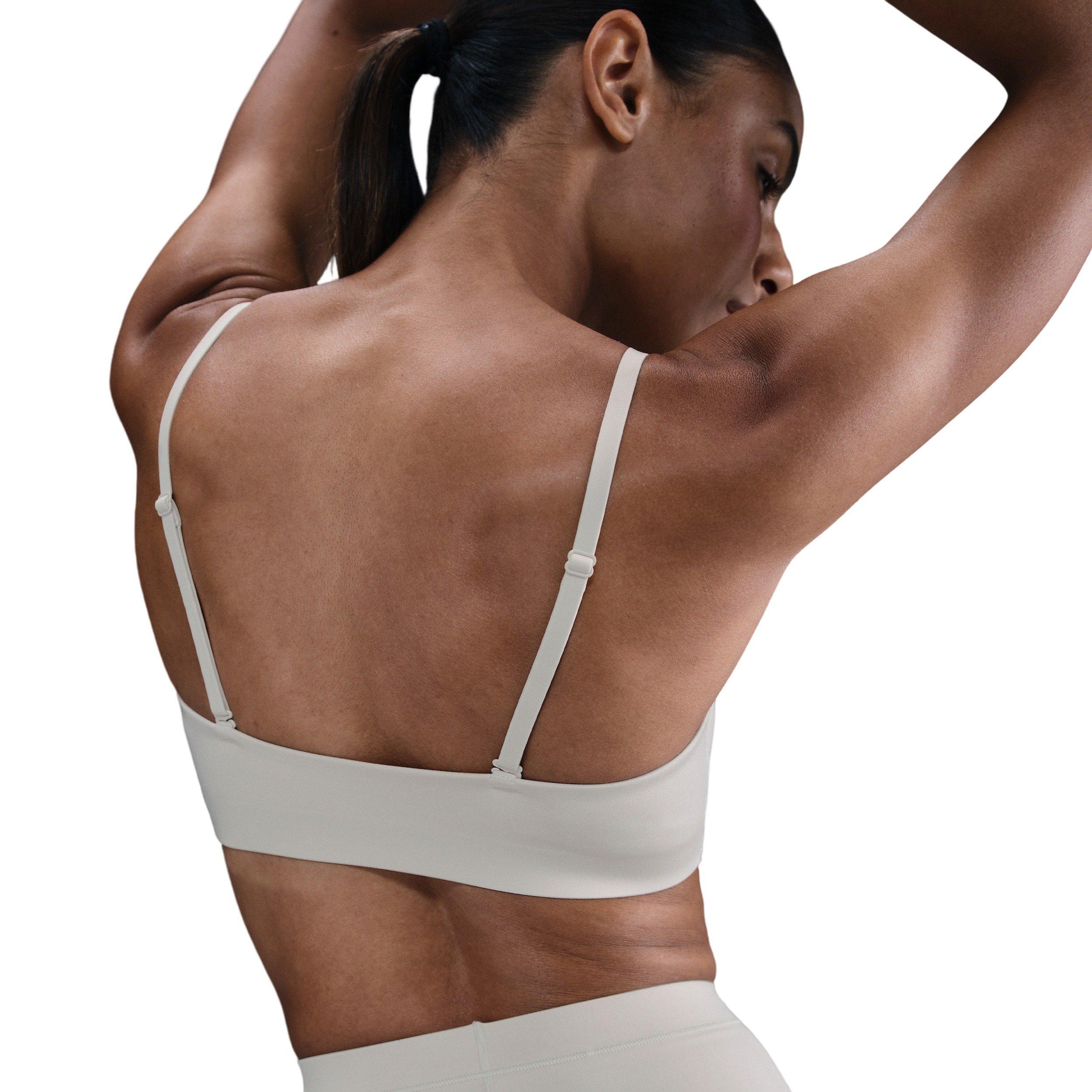 Nike Women's Form Light-Support Non-Padded Triangle Sports Bra -Brown - BROWN Thumbnail View 2