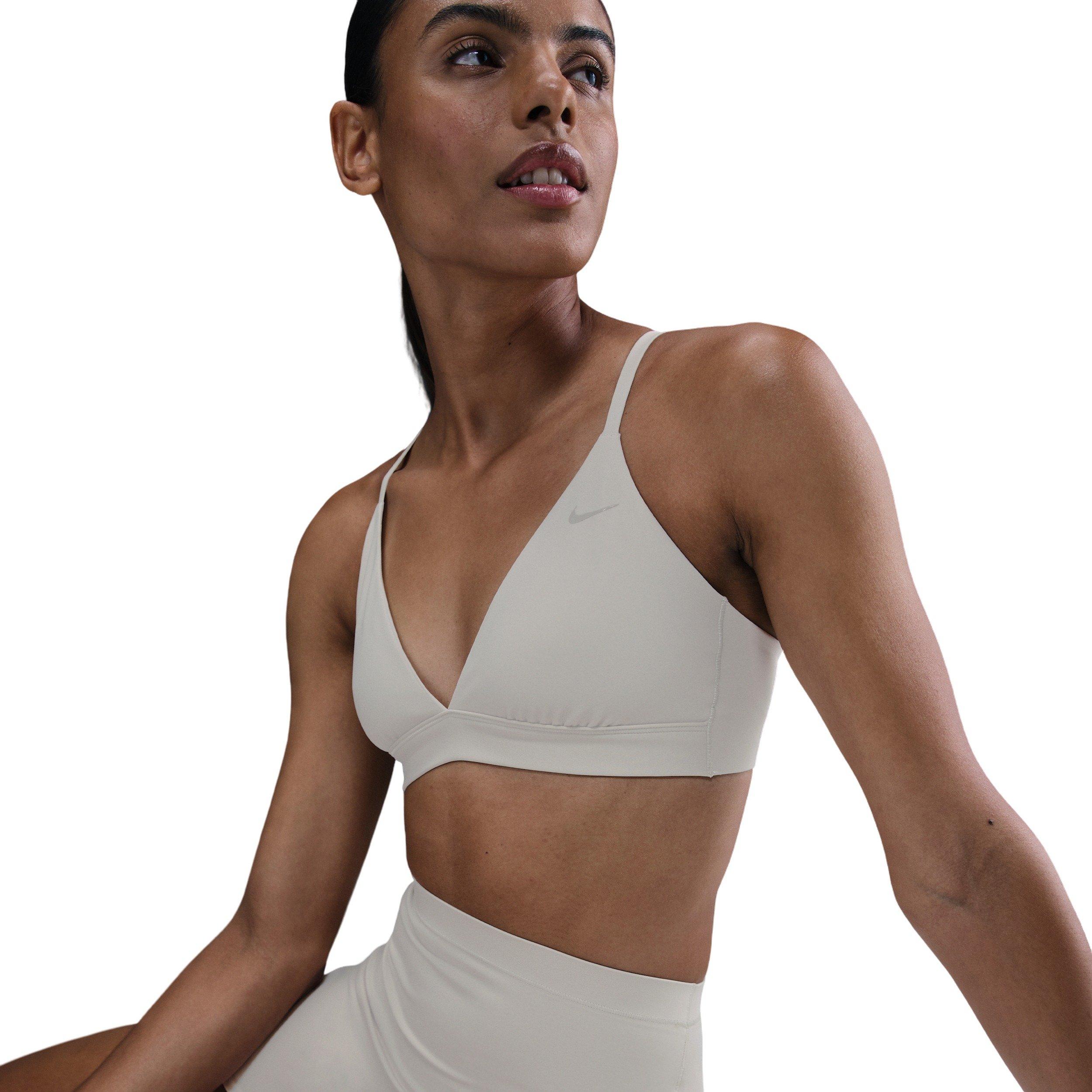 Nike Women's Form Light-Support Non-Padded Triangle Sports Bra -Brown - BROWN Thumbnail View 3