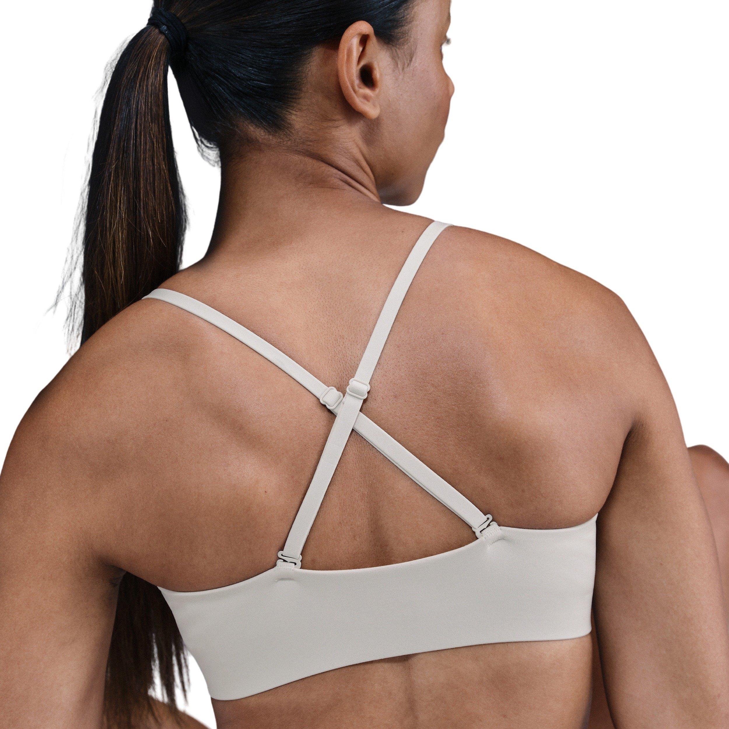 Nike Women's Form Light-Support Non-Padded Triangle Sports Bra -Brown - BROWN Thumbnail View 6