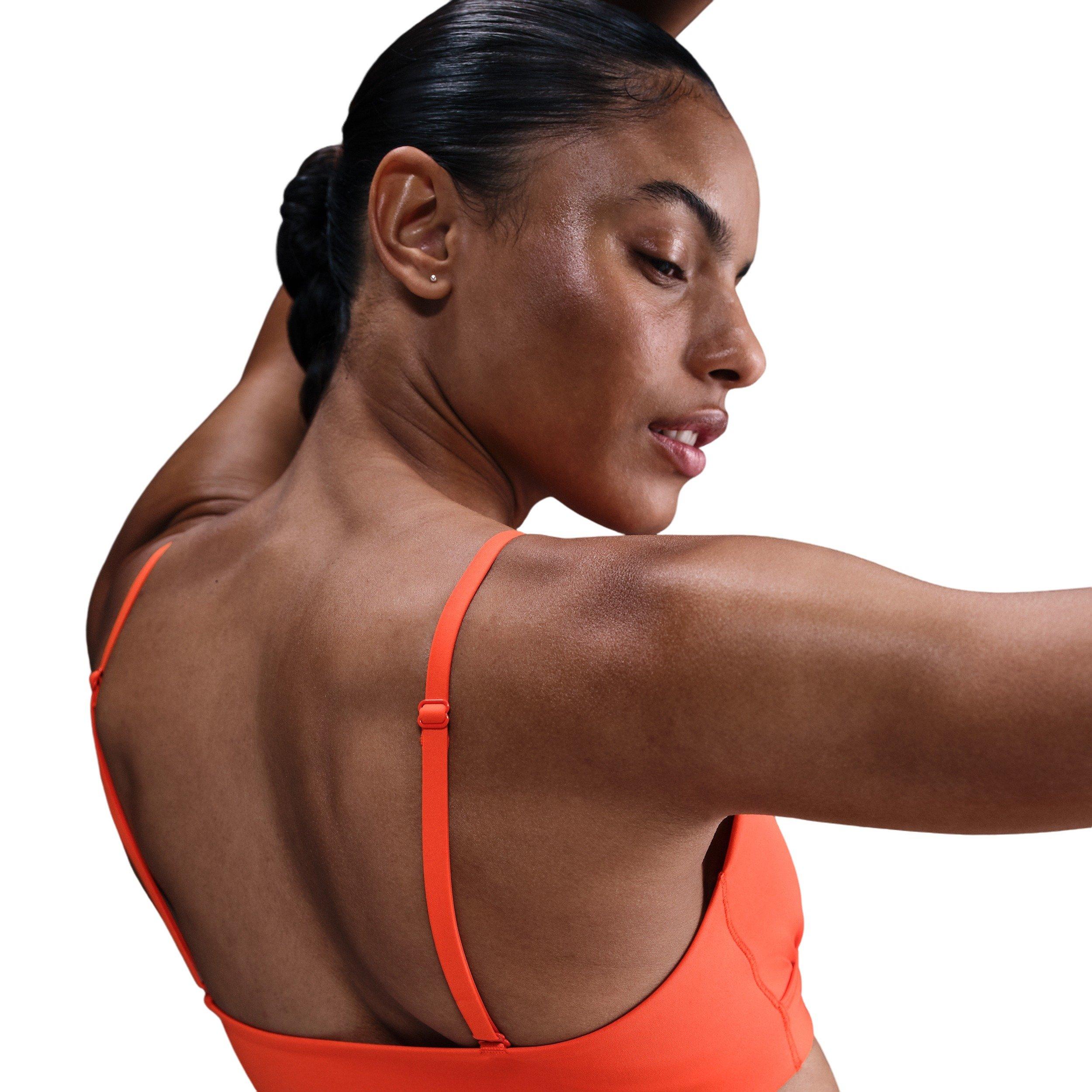 Nike Women's Form Light-Support Non-Padded Triangle Sports Bra -Red - RED Thumbnail View 2