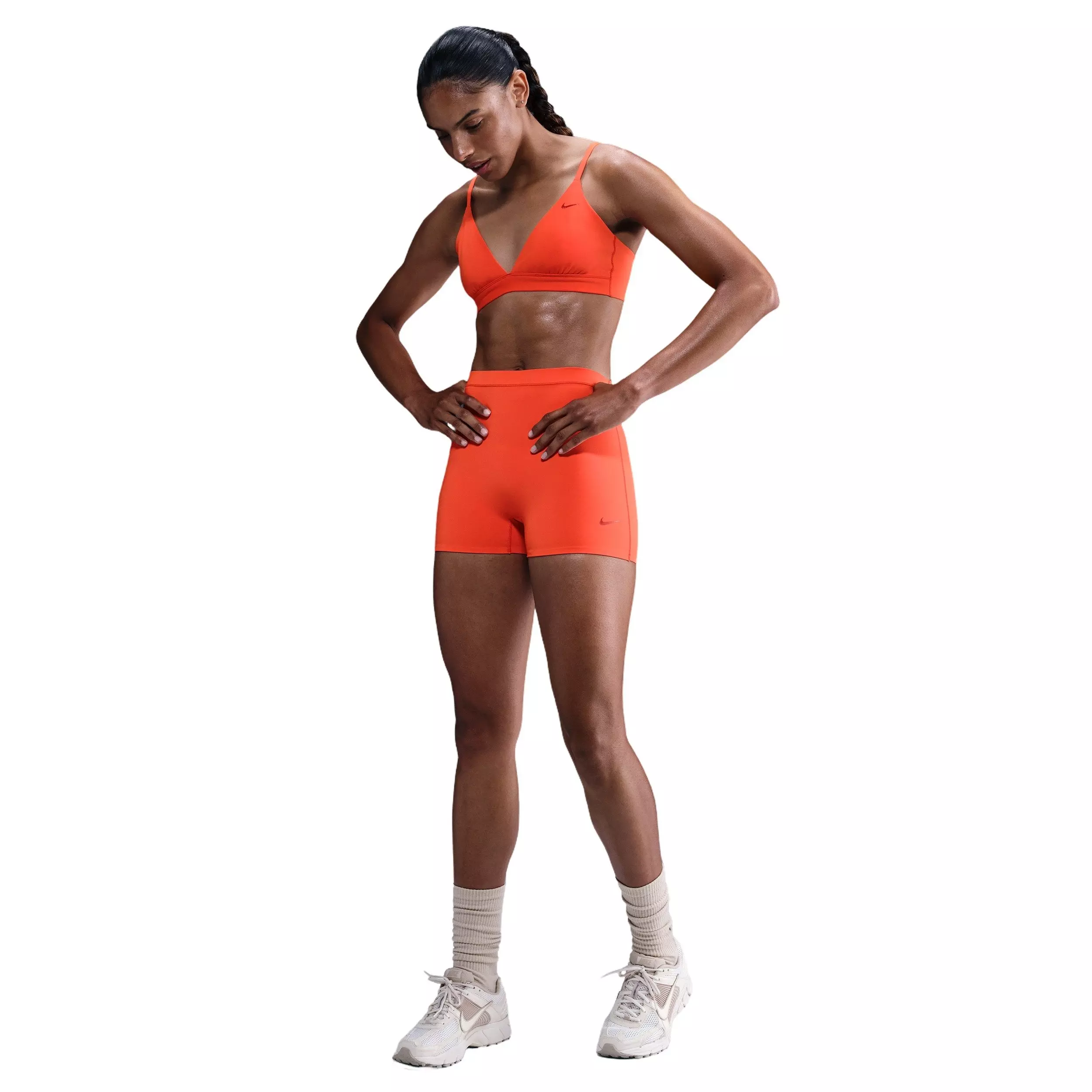 Nike Women's Form Light-Support Non-Padded Triangle Sports Bra - Red - RED