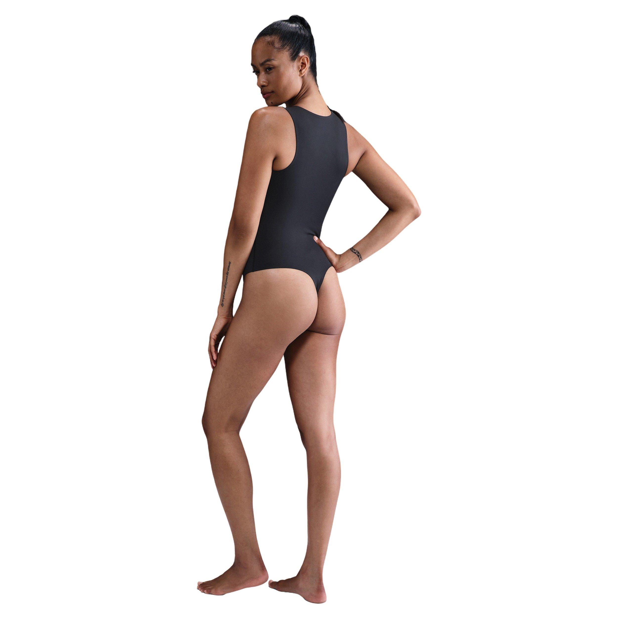 Nike Women's Form Tank Bodysuit -Black - BLACK Thumbnail View 2