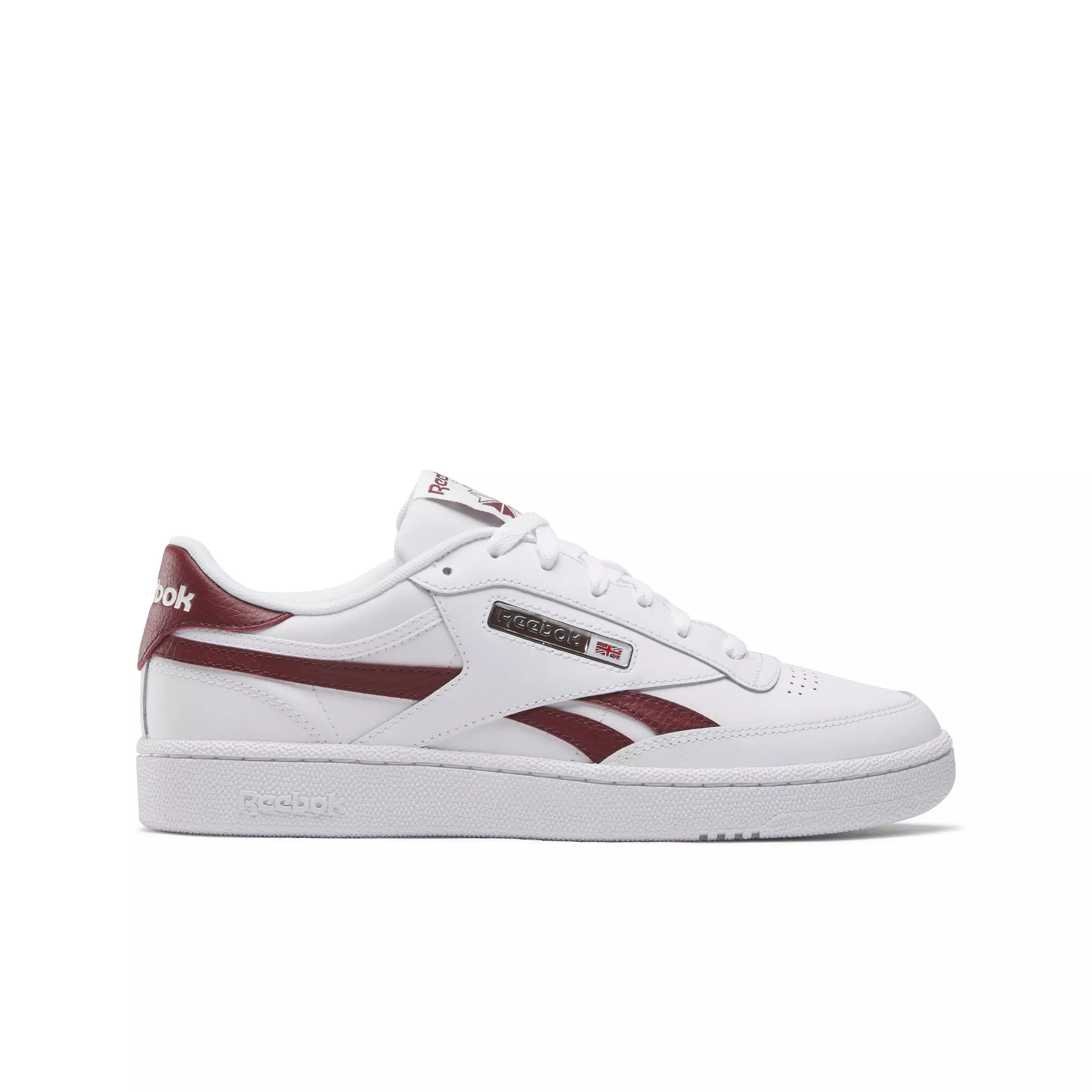 Reebok Club C Revenge "White/Rich Maroon/White" Unisex Shoe - WHITE/MAROON/WHITE