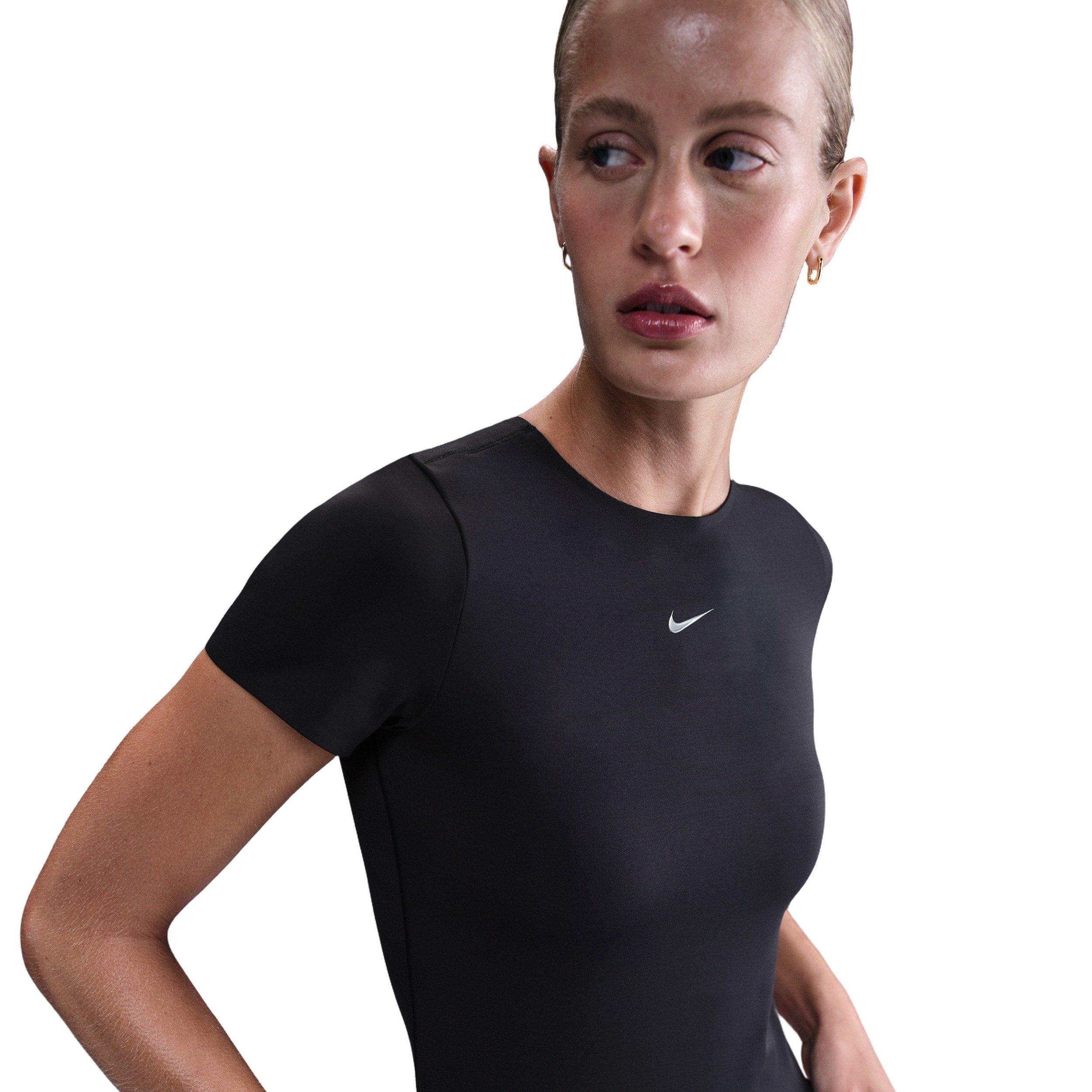 Nike Women's Dorm Short-Sleeve Top - Black - BLACK Thumbnail View 1