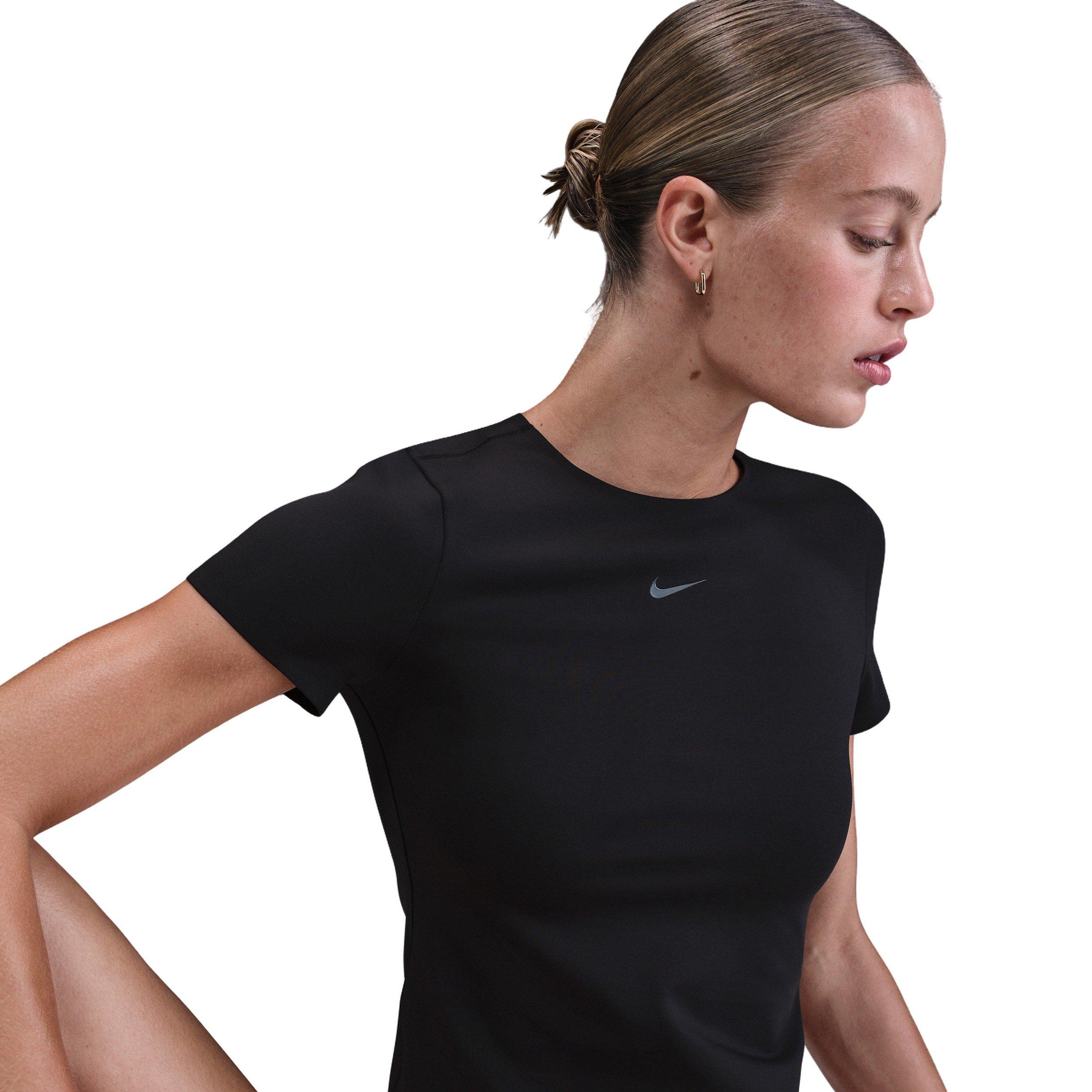 Nike Women's Dorm Short-Sleeve Top - Black - BLACK Thumbnail View 3