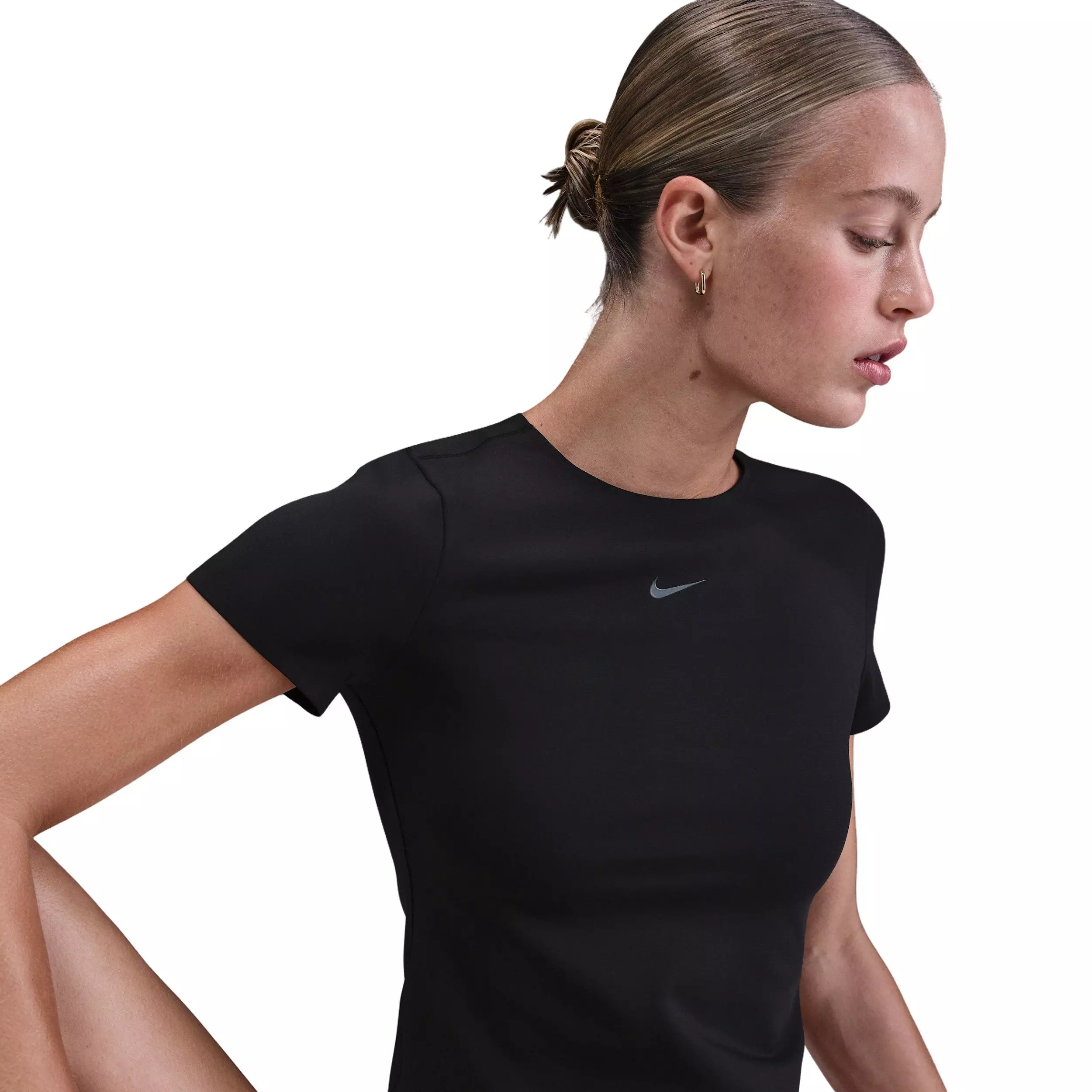 Nike Women's Dorm Short-Sleeve Top - Black - BLACK