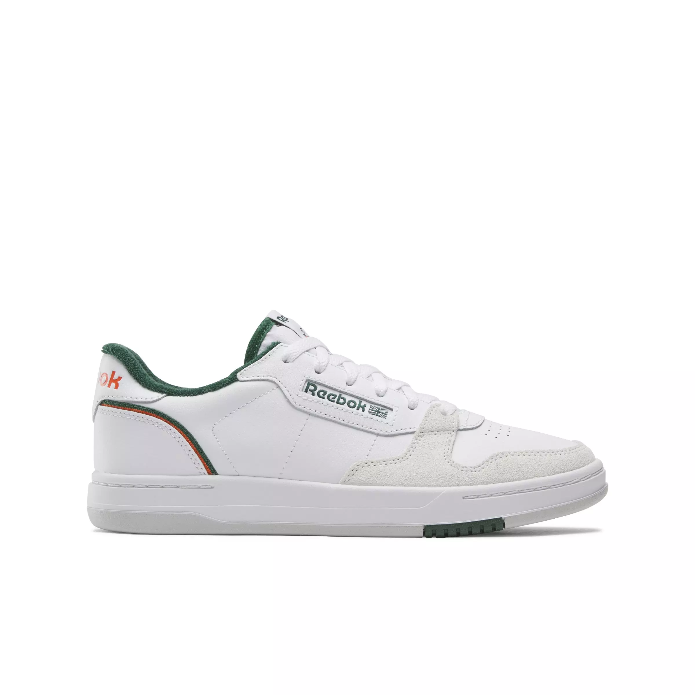 Reebok Phase Court "White/White/Dark Green" Unisex Shoe - WHITE/WHITE/DK GREEN