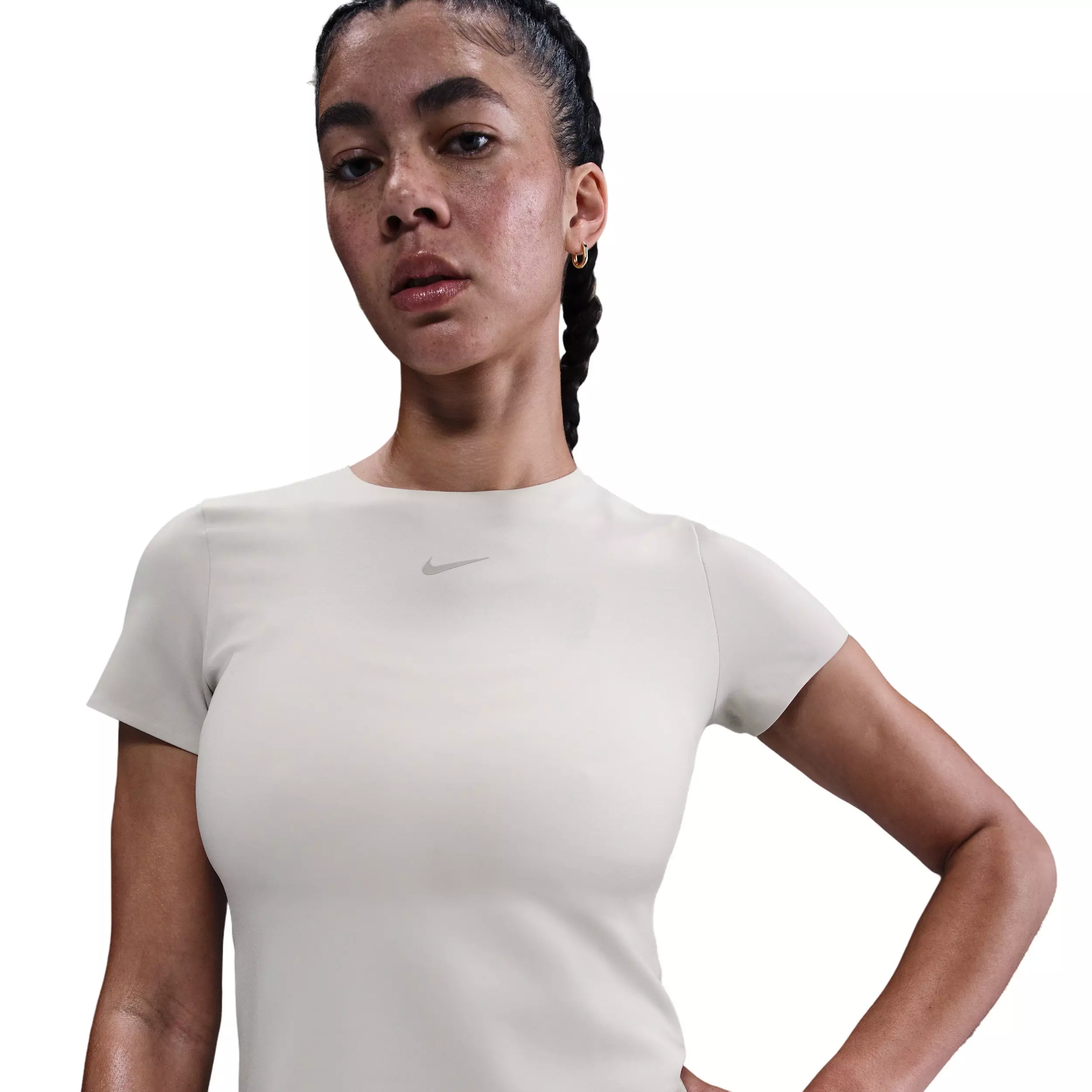 Nike Women's Dorm Short-Sleeve Top - Brown - BROWN