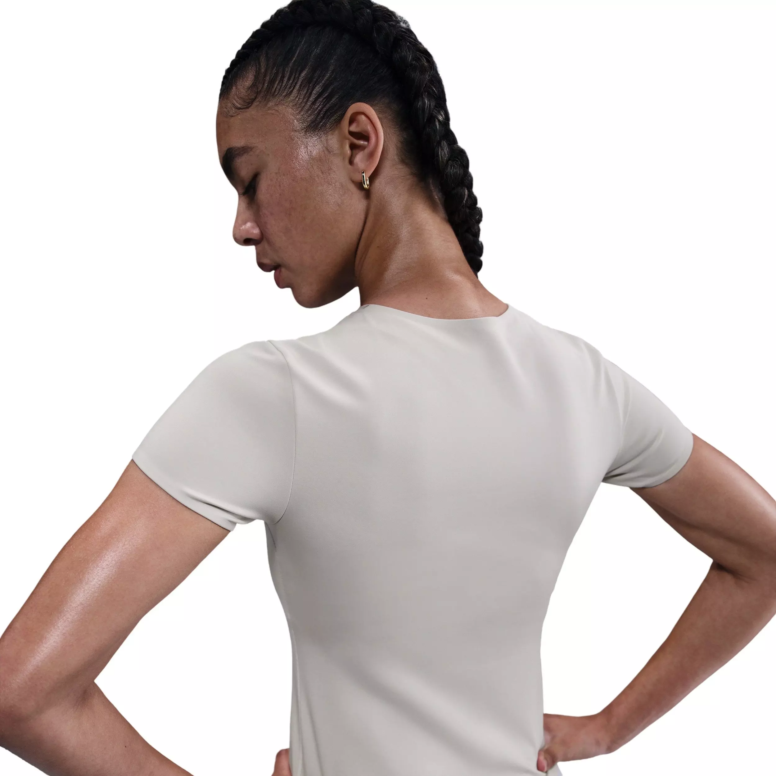 Nike Women's Dorm Short-Sleeve Top - Brown - BROWN