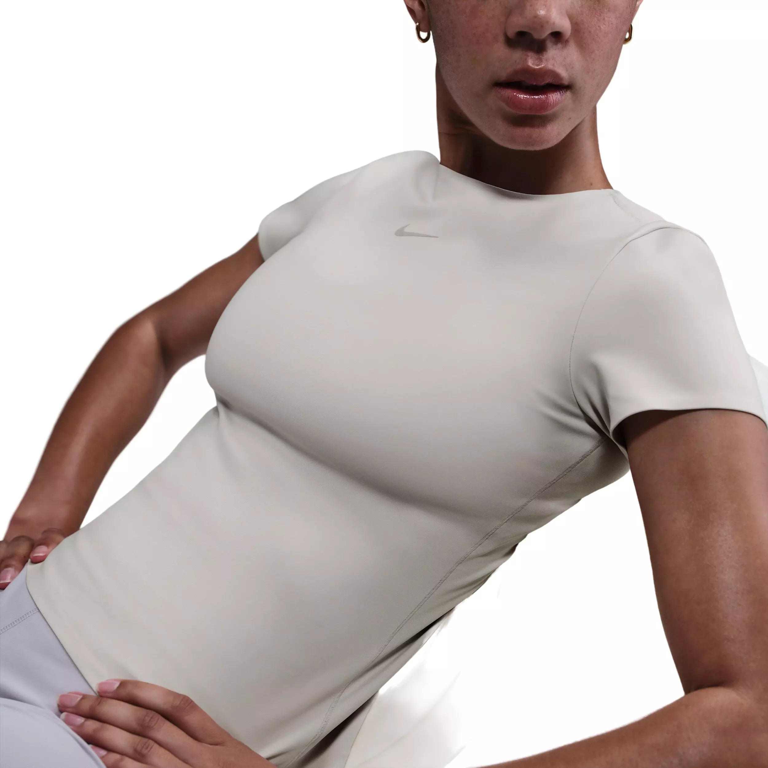 Nike Women's Dorm Short-Sleeve Top - Brown - BROWN