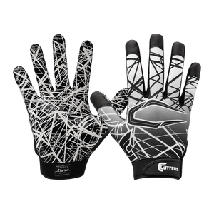 Jordan Jet 7 Football Receiver Gloves - White/Black - Hibbett