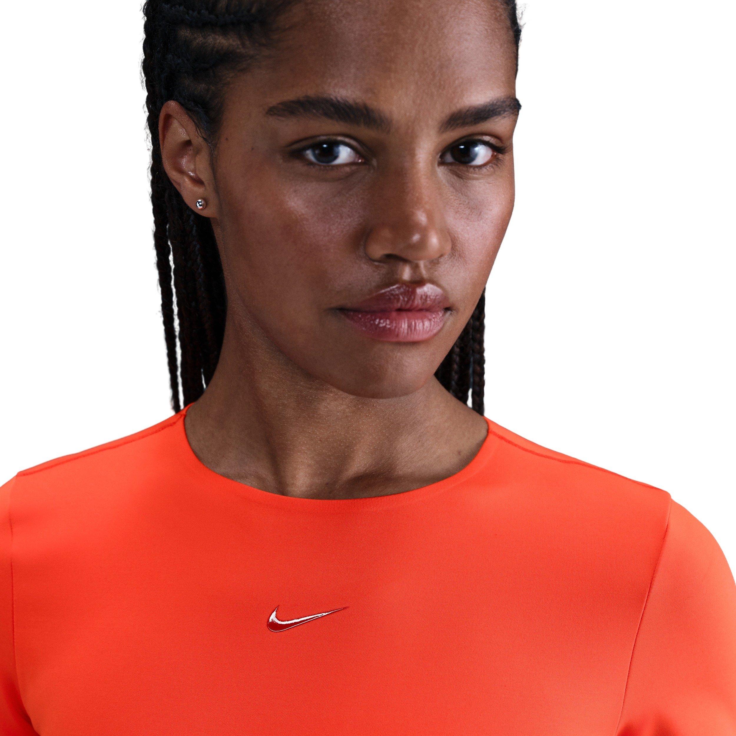 Nike Women's Dorm Short-Sleeve Top -Red - RED Thumbnail View 3