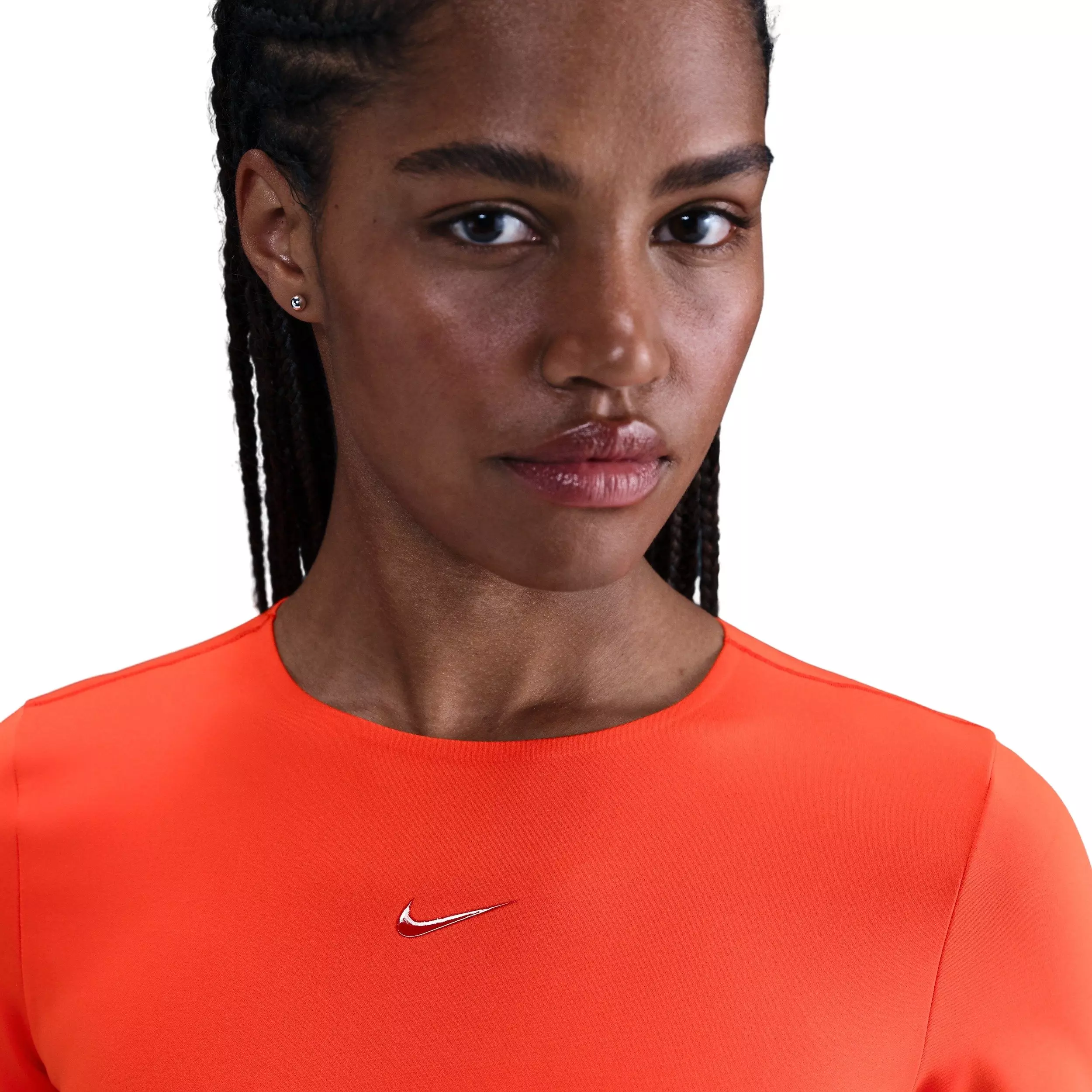 Nike Women's Dorm Short-Sleeve Top -Red - RED