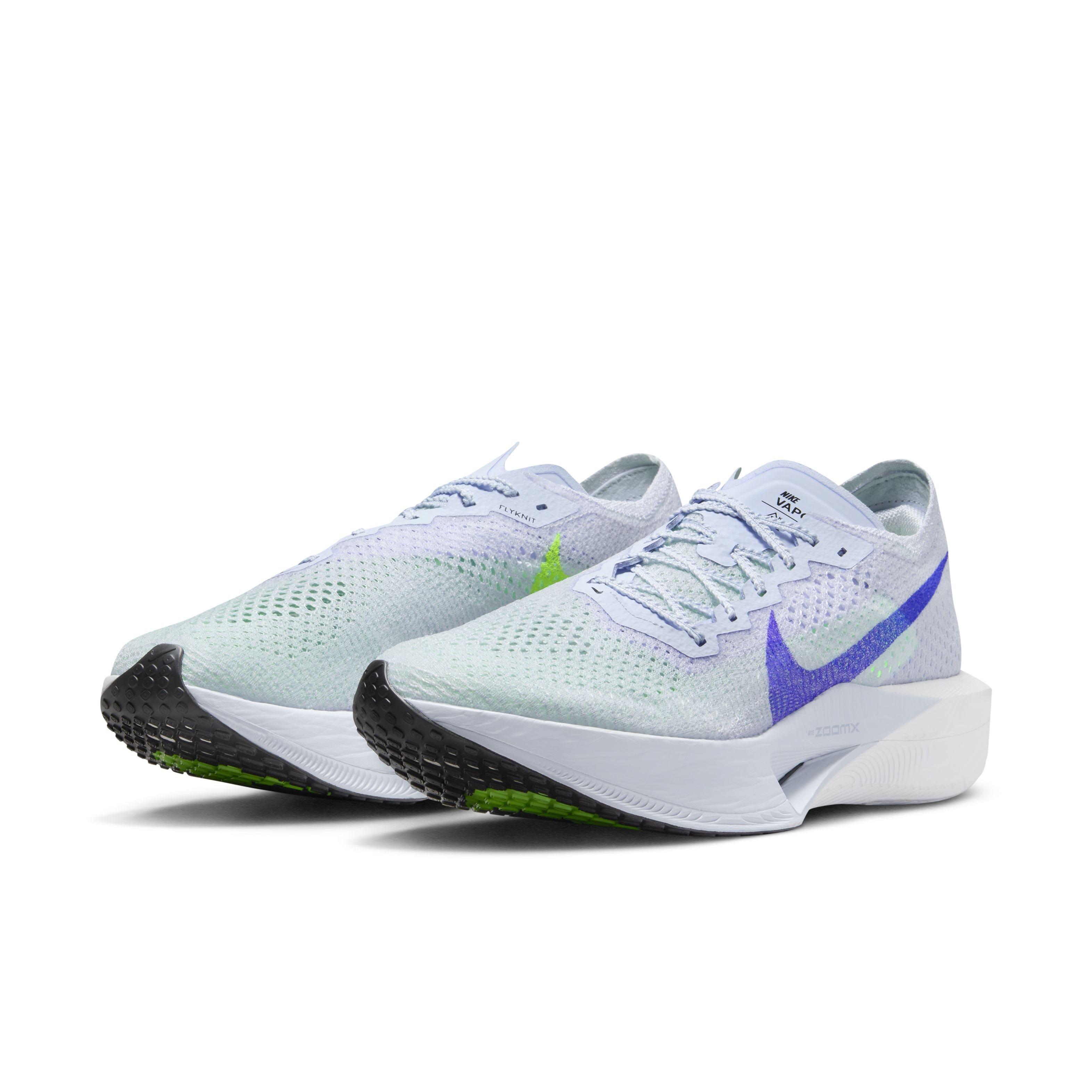 Nike Vaporfly 3 "Football Grey/Green Strike/Light Armory Blue/Racer Blue" Men's Running Shoe - GREY/GREEN/LT BLUE/BLUE Thumbnail View 3