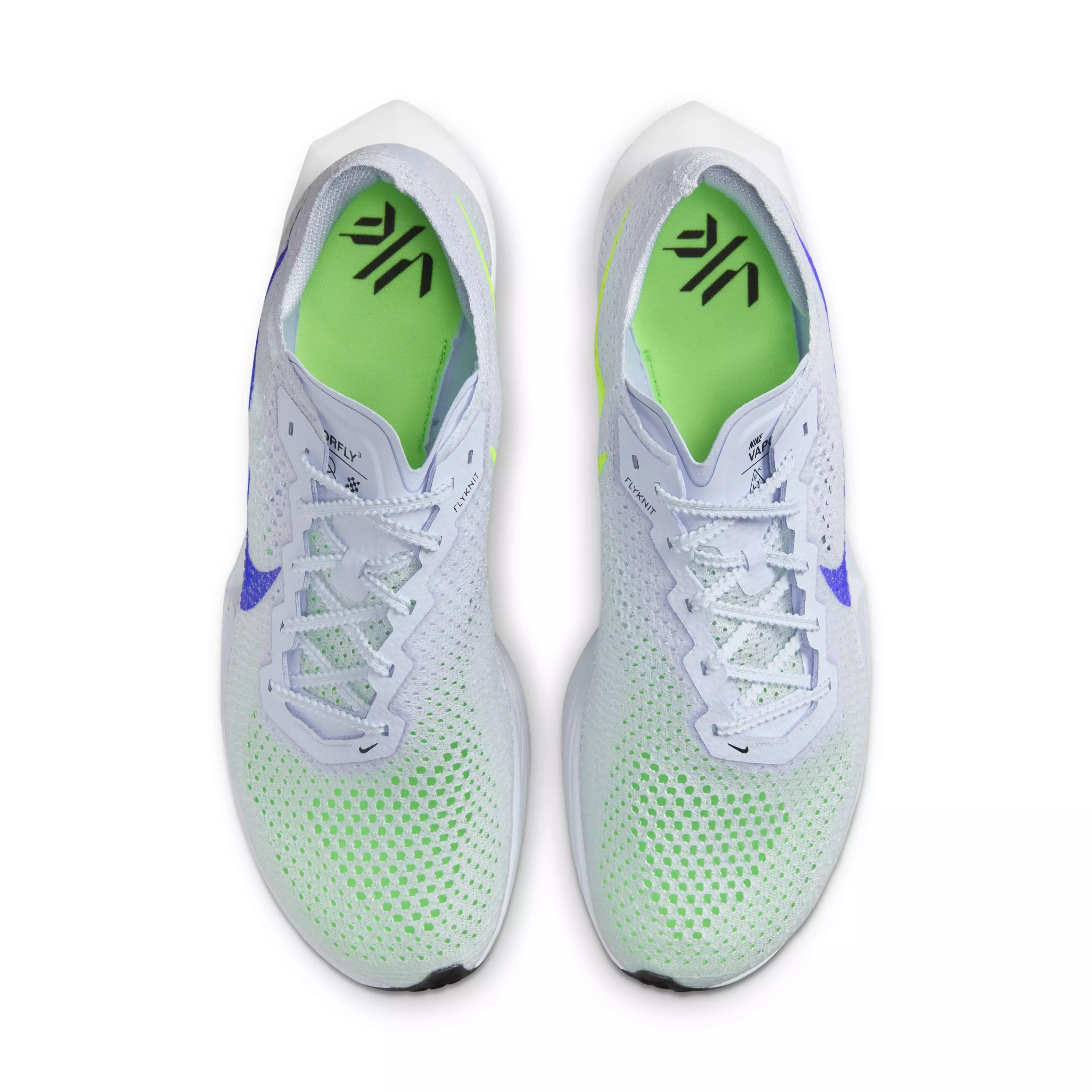 Nike Vaporfly 3 "Football Grey/Green Strike/Light Armory Blue/Racer Blue" Men's Running Shoe - GREY/GREEN/LT BLUE/BLUE