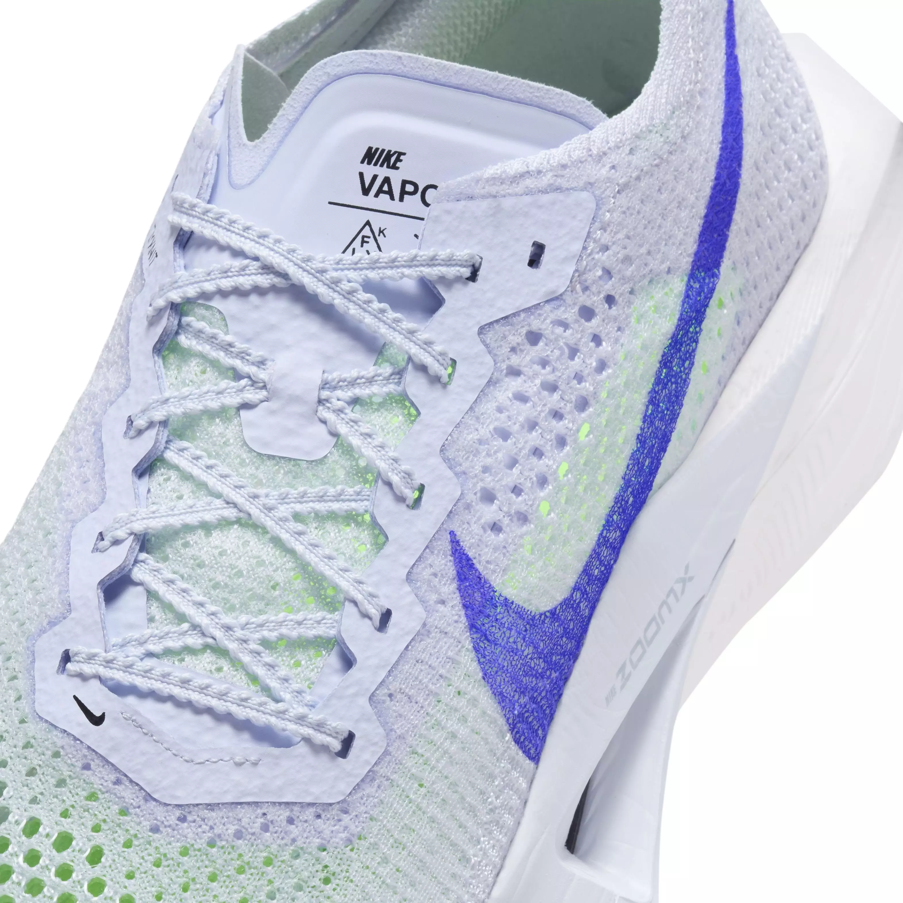Nike Vaporfly 3 "Football Grey/Green Strike/Light Armory Blue/Racer Blue" Men's Running Shoe - GREY/GREEN/LT BLUE/BLUE