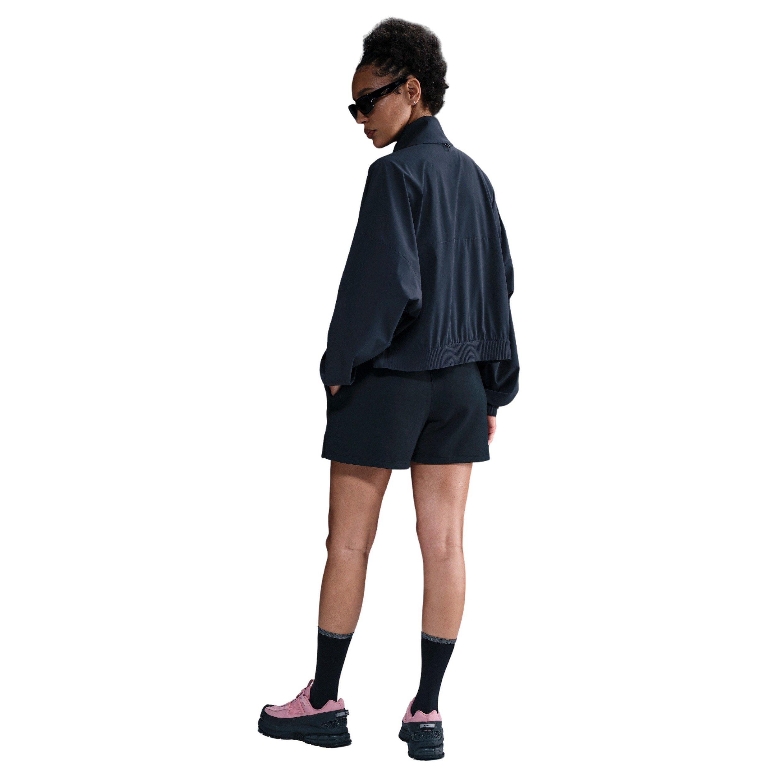 Nike Women's 24.7 ImpossiblySoft Dri-FIT Mid-Rise Loose 4" Shorts -Black - BLACK Thumbnail View 4